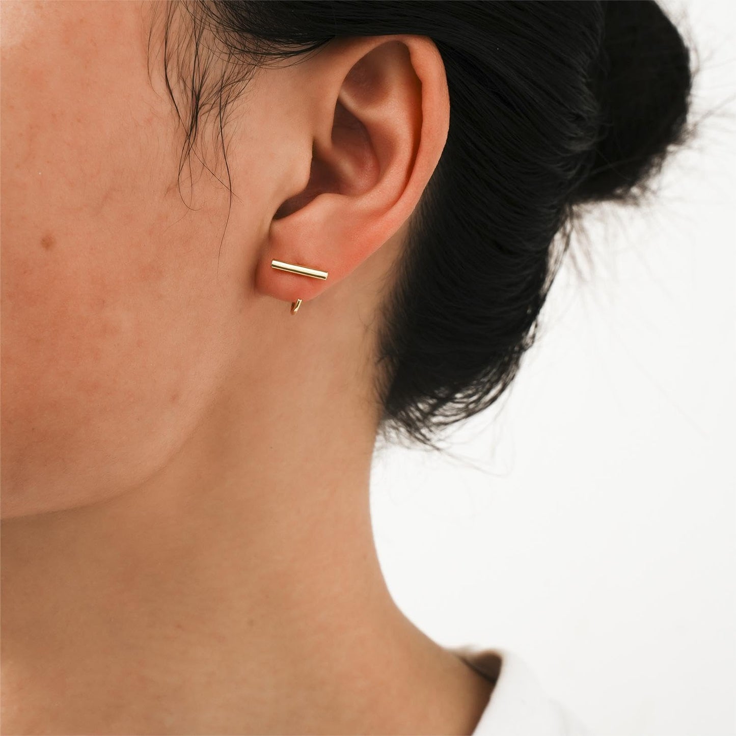 Huggie Hoop Cartilage Earrings 925 Sterling Silver Half Hoop Earrings for Women