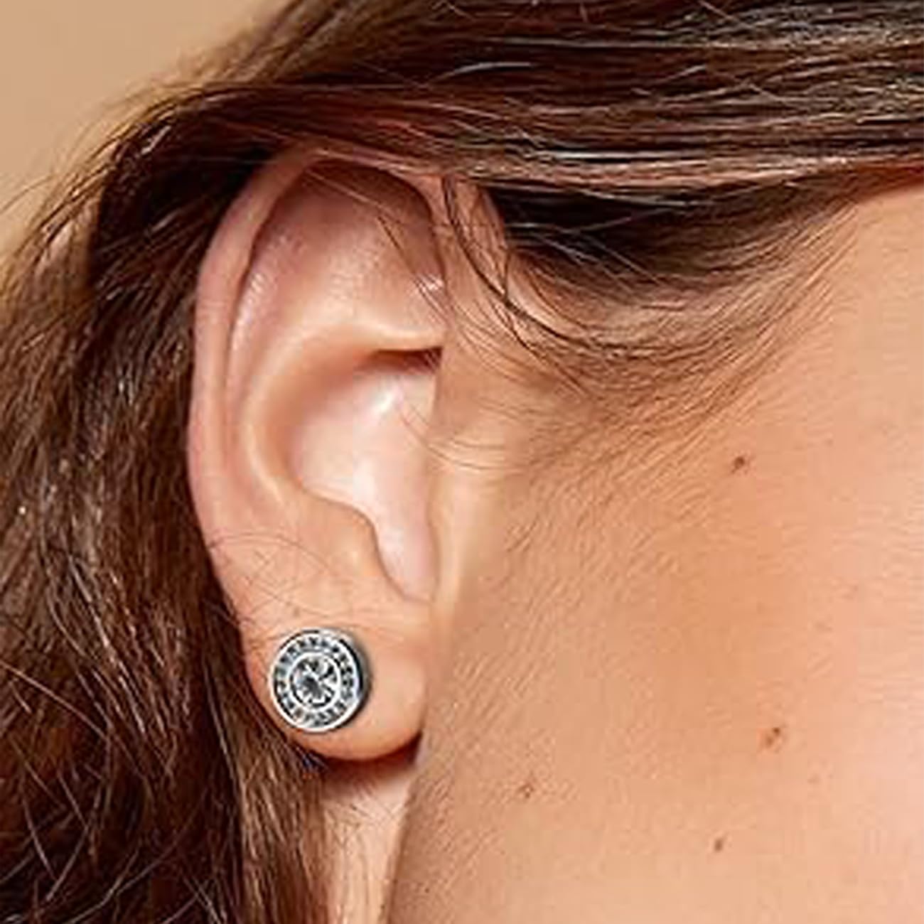 Lymphatic Earrings, 2 Pairs Histone Lymphvity Magnetotherapy Germanium Earrings Gold Silver Hypoallergenic Unique Elegant Hoop For Women Men Jewelry Gift (Silver)