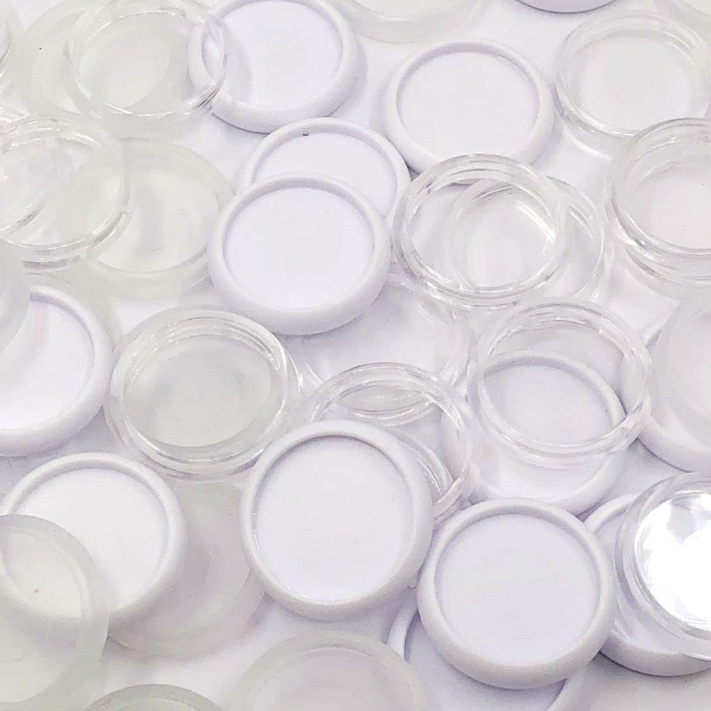 ITSYHPRO 100pcs Discbound Notebook Discs DIY Planner Accessories fits for Tul,Levenger,Arc,Happy Planner,Talia(Super Clear White Clear Mixed,0.94inch/24mm)