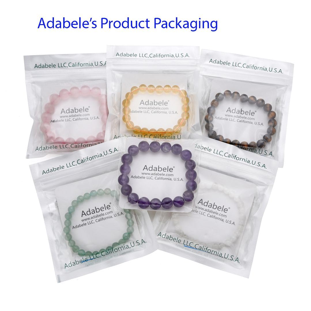 Adabele Real Natural Blue Sodalite Gemstone Beaded Bracelet 8 inch Stretch Chakra Healing Crystal Stone Jewelry Energy Quartz Rock GB8-C47