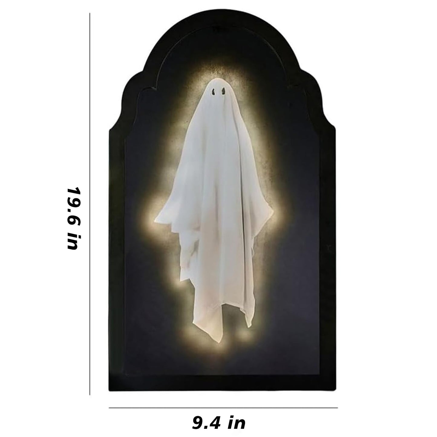 Halloween Hologram Ghost Mirror with Glowing Creepy Eyes & Atmospheric Wall Mirror, 2025 Novelty Home and Kitchen Decoration (Large)