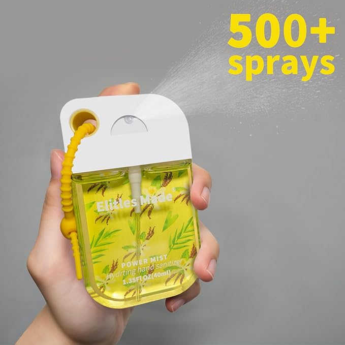 Hand Sanitizer Spray, 5Pack Spray Hand Sanitizer Travel Size With Keychain, Hydrating for Kids Christmas Gifts,1.35FL.OZ(Watermelon,Lemon,Lavender,Vanilla,Ocean