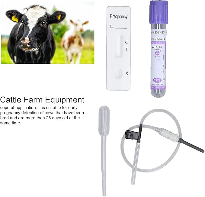 for Cow Pregnancy Test Pregnant Pregnancy Test Kit Pregnancy Test Card for Dairy Cow Livestock Cow Pregnant Test Paper Pregnancy Cattle Cattle Farm