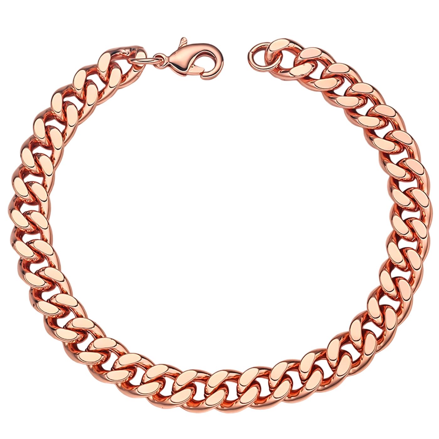 Heavenly Metals Copper Bracelet for Men & Women – 99.9% Pure Copper Cuban Link Chain – 5mm, 7mm, 9mm, 12mm Width – 6.5" to 9" Length – Gift Box Included – USA Brand