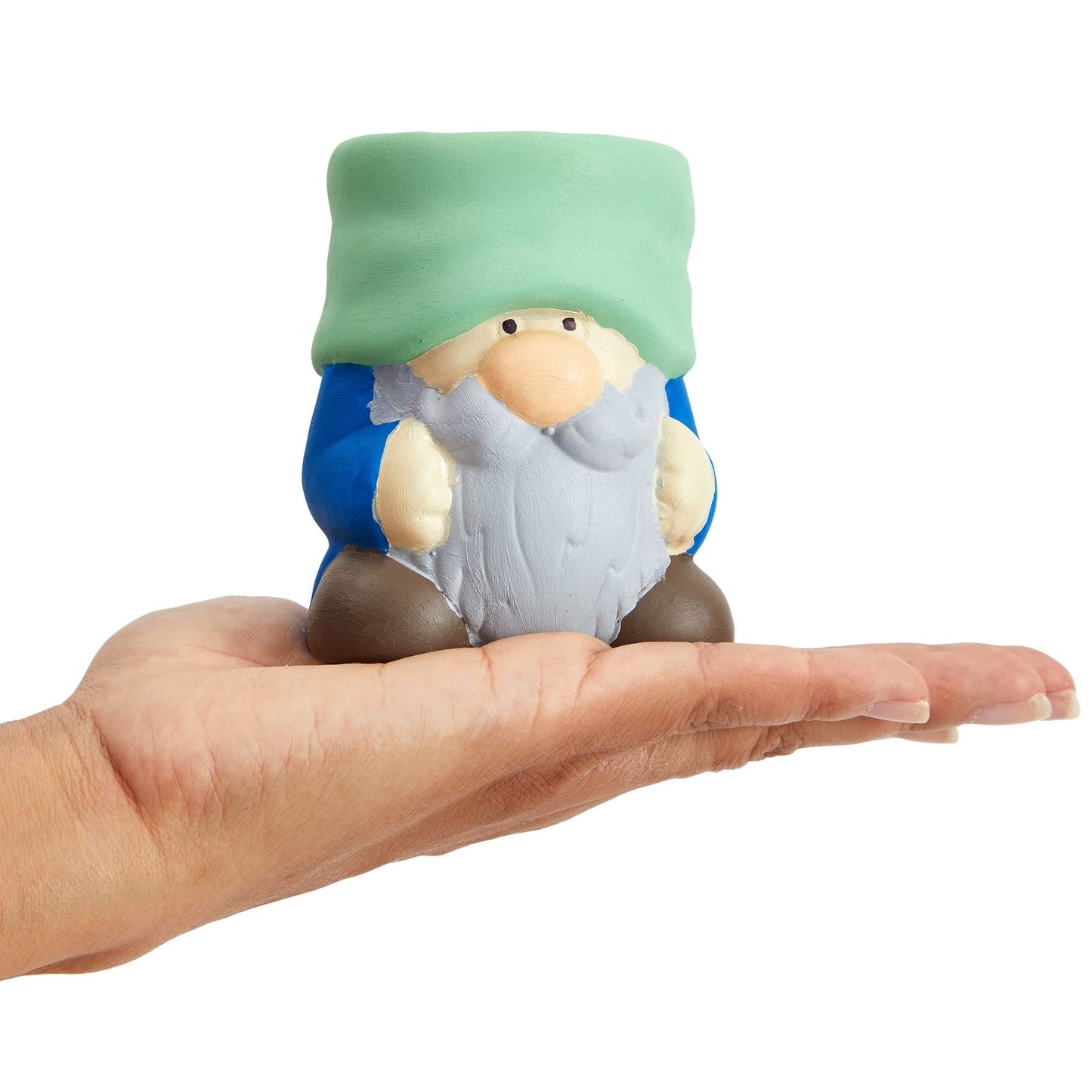 Bright Creations Paintable Ceramic Garden Gnome Planters - 3 x 3 x 4 in, White, Pack of 4, Unfinished - Succulent Pots to Paint with Drainage Holes & Plugs - DIY Pottery Kit