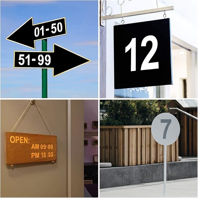 9 Inch Large Number Stencils for Painting - 11 Pack Number Stencil Templates for Curb Address, Cakes, Cookies, Mailboxes and Crafts, Reusable House Numbers Stencils for Wood Signs & Cement Wall Art