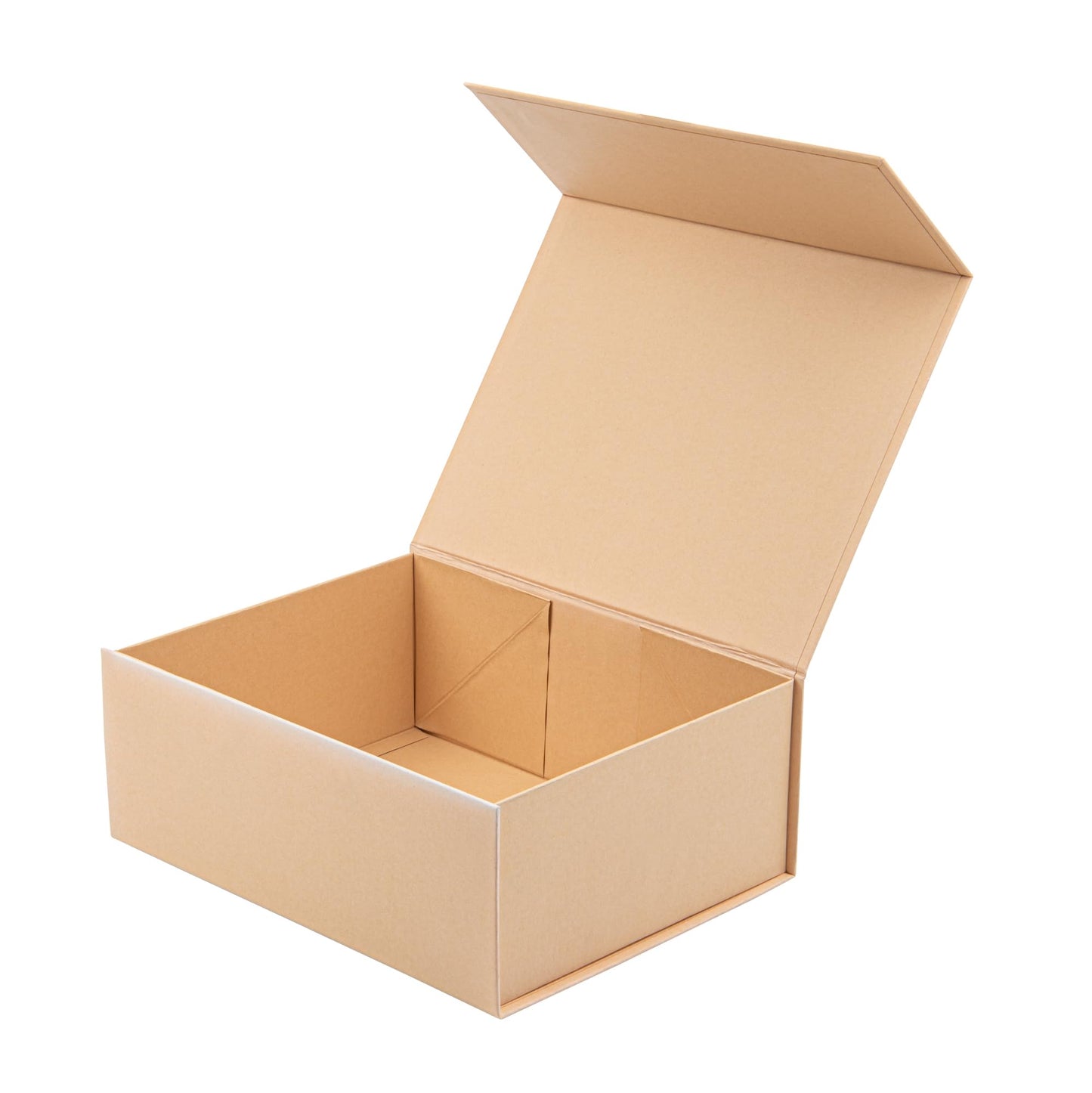 Restaurantware 10.5 x 8 x 4 In Magnetic Gift Boxes, 10 Sturdy Collapsible Gift Boxes - For Groomsman & Bridesmaid Proposals, Built-In Lid, Kraft Paper Luxury Storage Boxes, Food Safe, Grease-Resistant