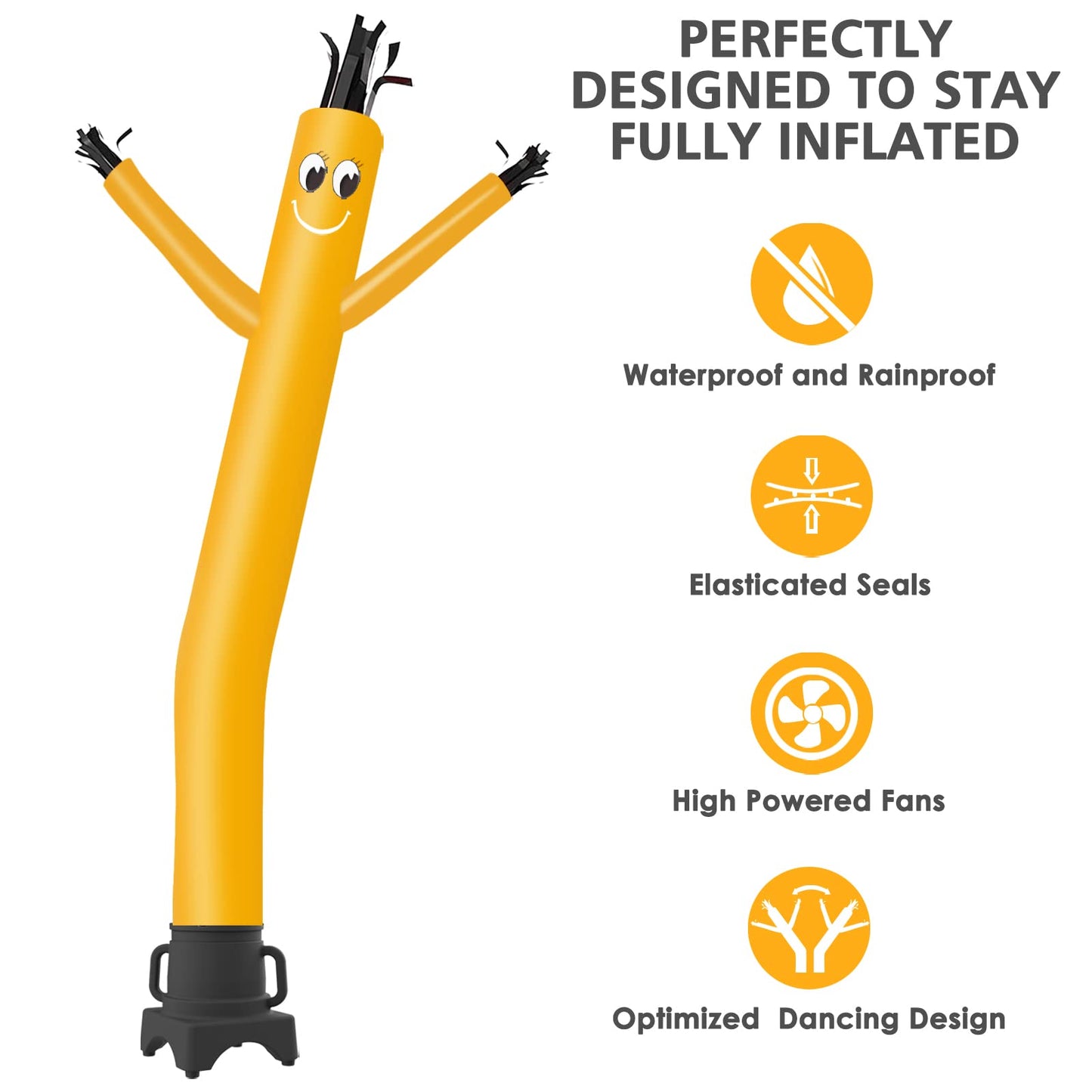 MOUNTO 8FT Fly Puppet Dancer with 1/3hp Blower Complete Set (Yellow)