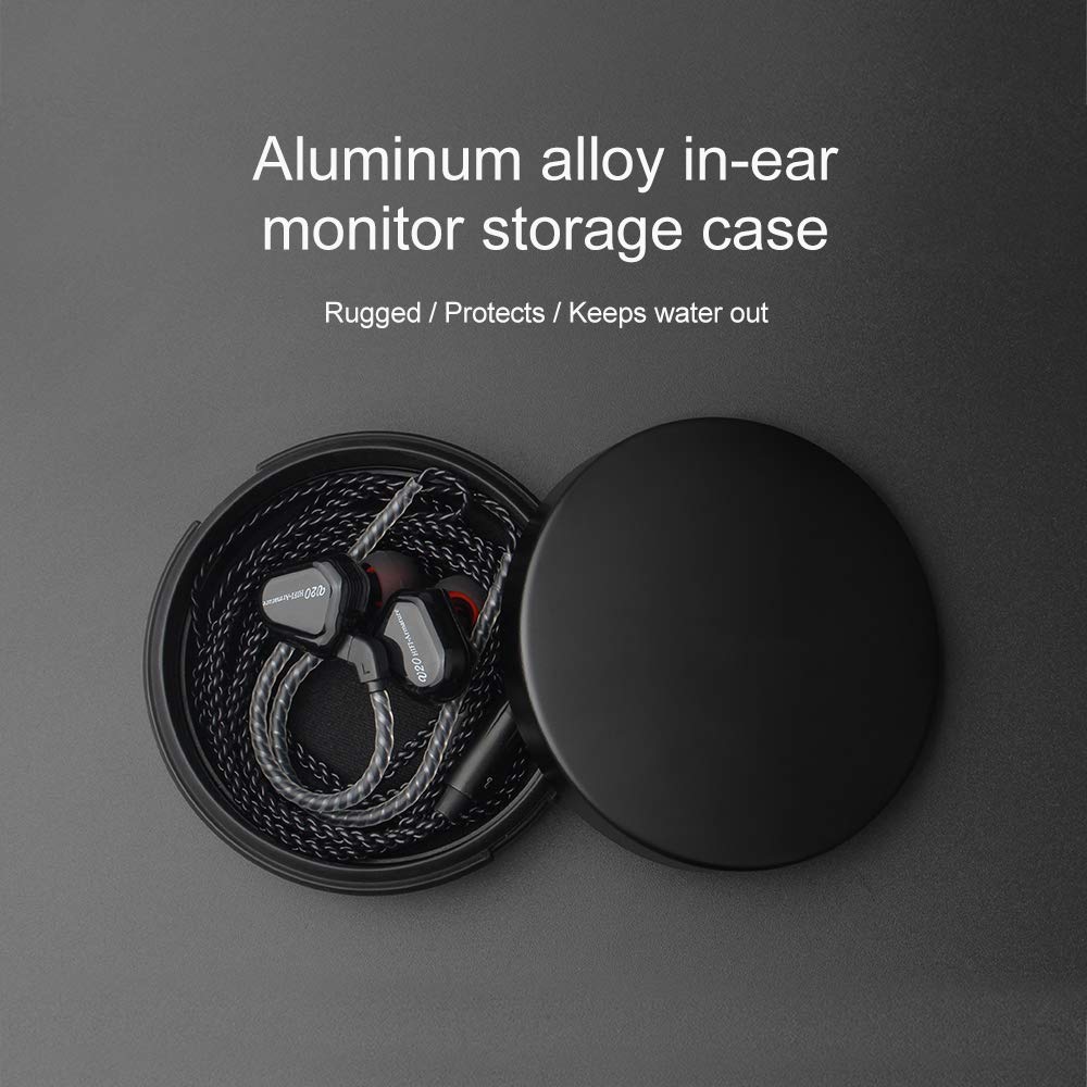 Universal Earbuds Case Mini Storage Hard Earphone Case Protective Waterproof Aluminum Alloy Housing for TRN V80 V10 V20 V60 V90 KZ AS10 Portable Travel Carrying Cases (No Logo)