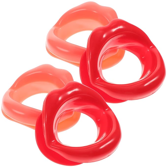 4pcs Silicone Lips Face Slim Exerciser Rubber Muscle Lips Trainer Tightener Tool