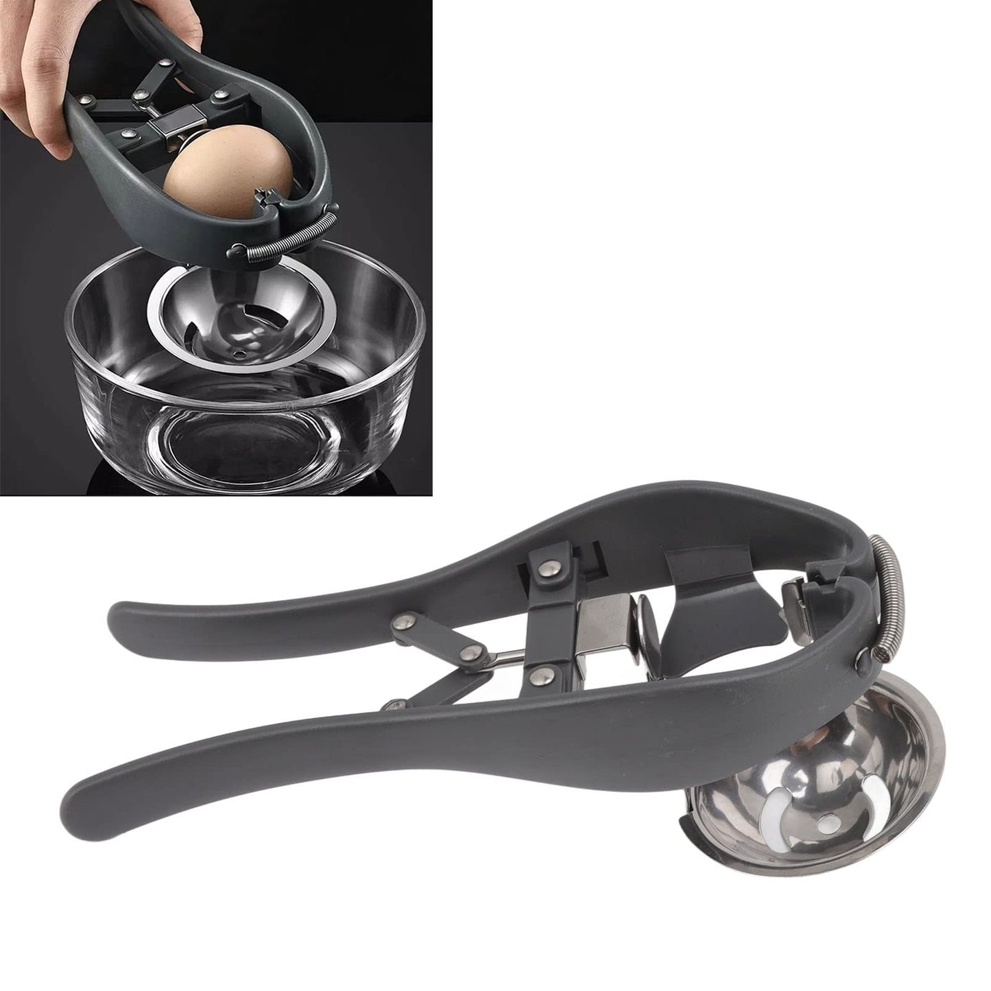 Stainless Steel Professional Egg Opener - Automatic Cracking Tool, Easy Eggshell Cutter, Hard & Soft-Boiled Eggs