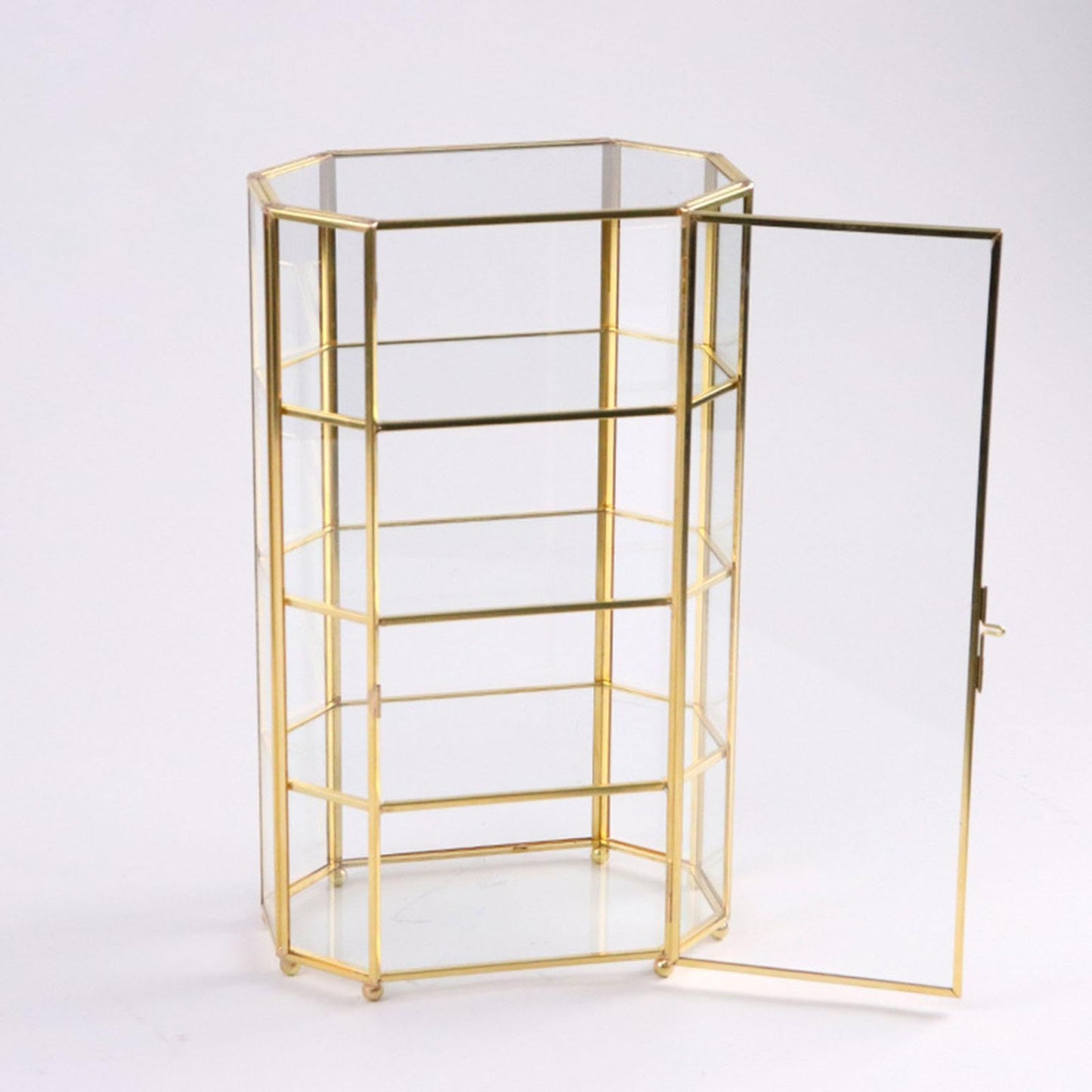 Colaxi Glass Jewelry Box Jewelry Display Case,Birthday Gift,Transparent,Makeup Storage Case Trinket Box Organizer for Bracelet Rings