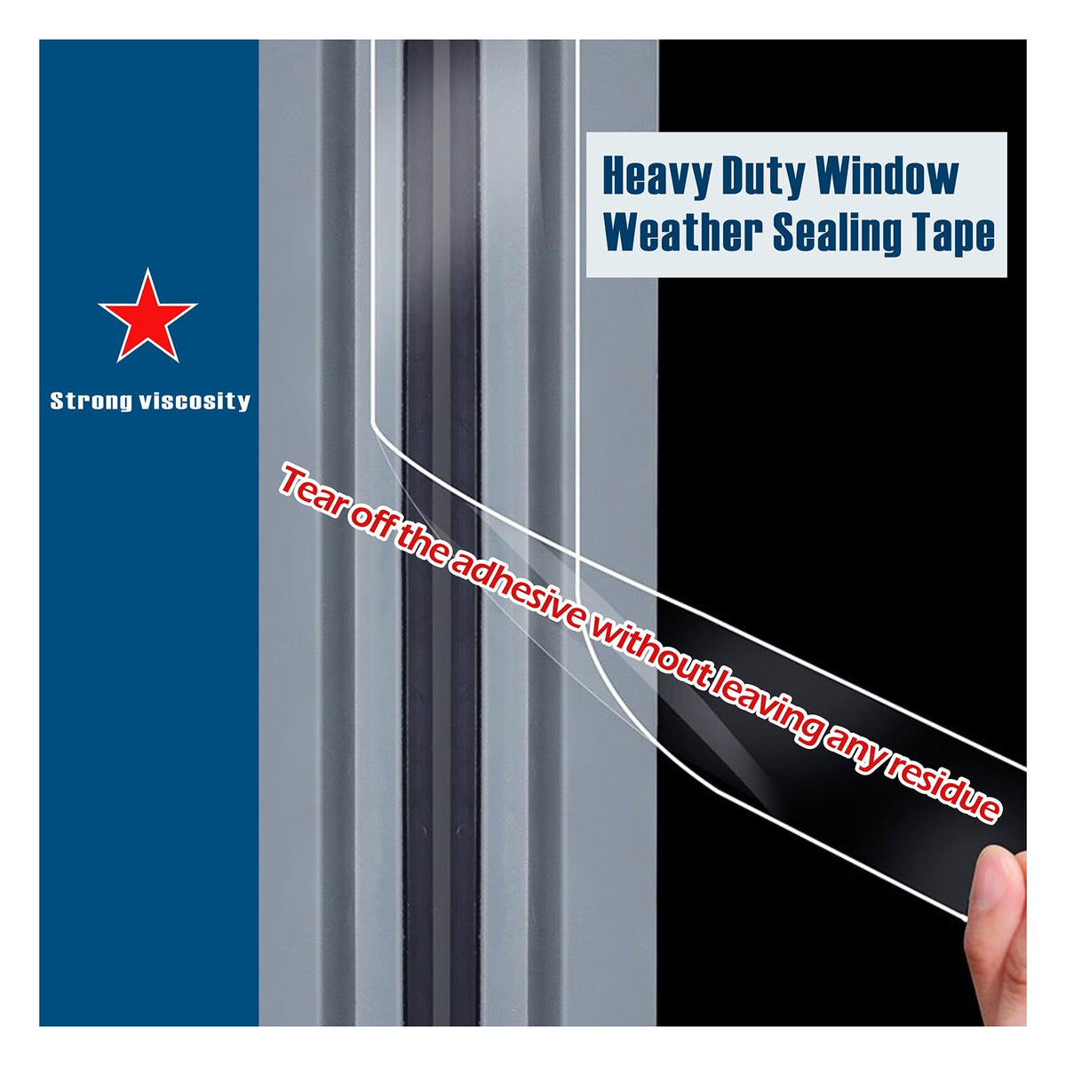 Transparent Window Weather Sealing Tape (180 Foot)