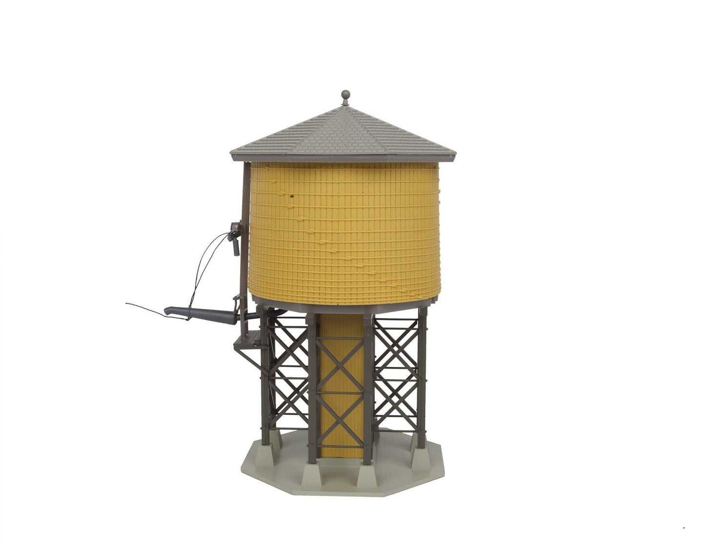 Walthers Cornerstone Wood Water Tank Yellow Ochre 933-2813 HO Scale Model Railroad - Structure Assembled Model