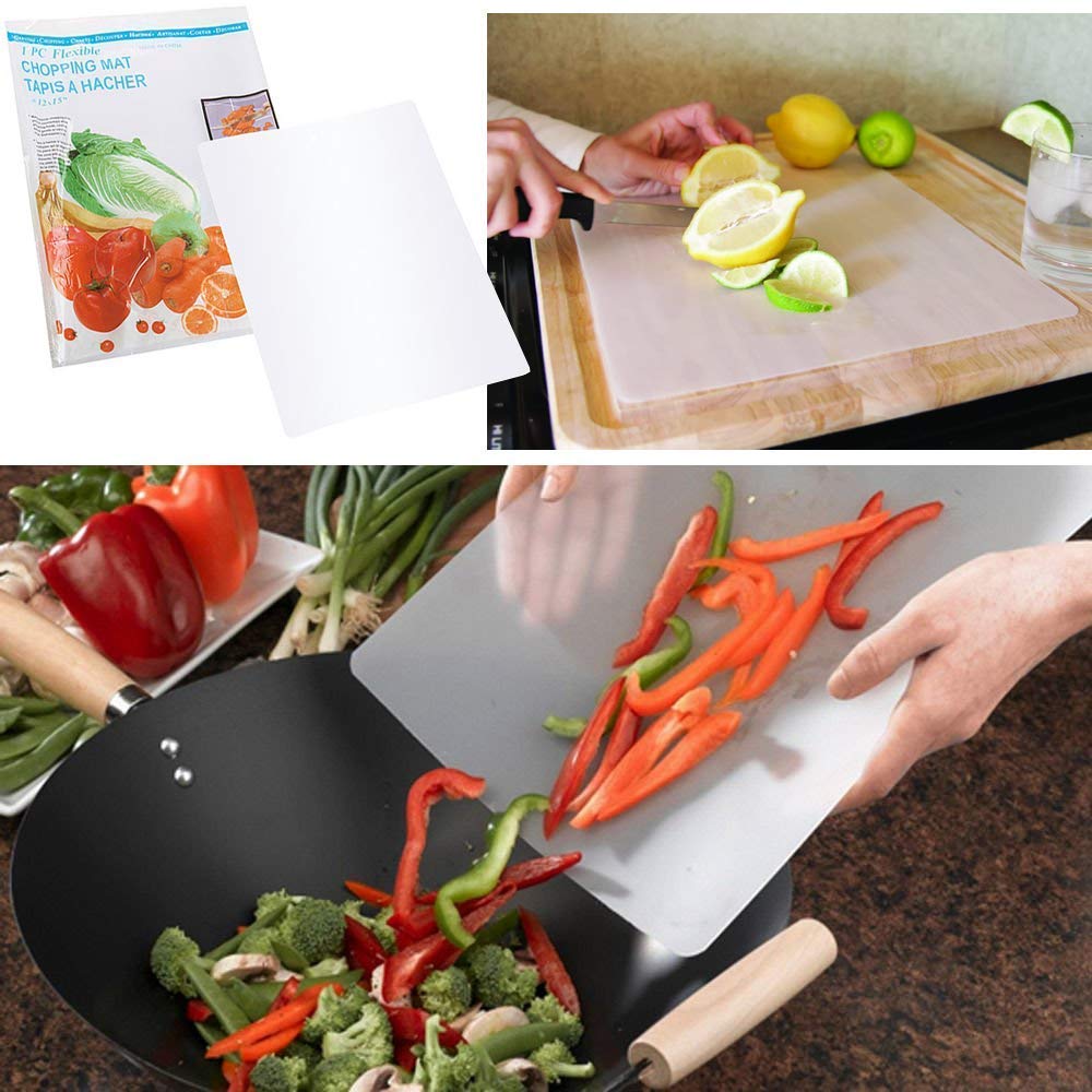 Flexible Plastic Kitchen Cutting Board Mats 12 Inch x 15 Inch (24 pack)