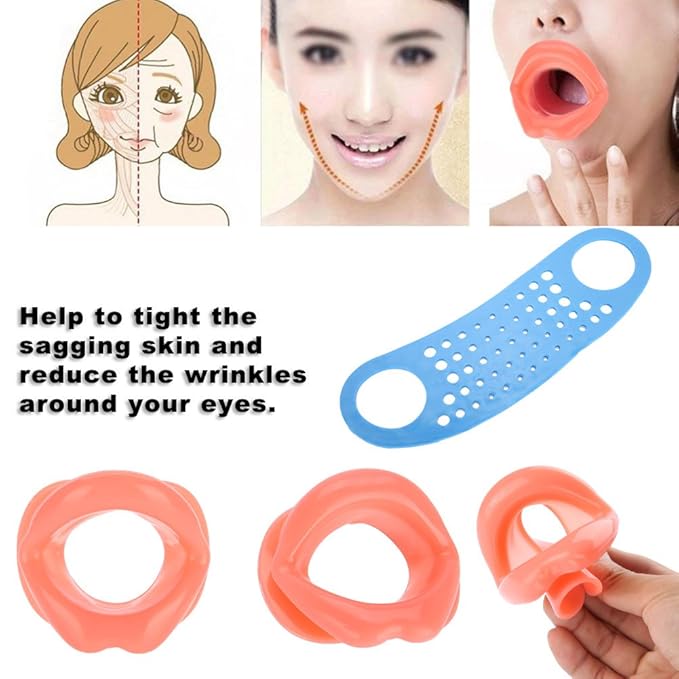 Face Sleeping Lifting Hammock Lips Trainer Smile Corrector Silicone Face Lifting Chin Belt Exercise Mouth Muscle Tightener Tightening Anti Wrinkle Tool