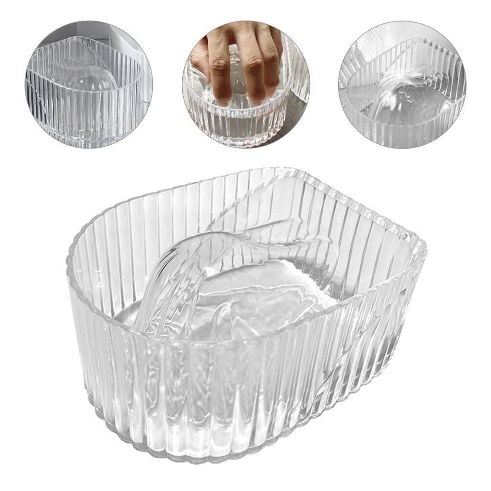 FRCOLOR Nail Soaking Bowl 5.8X4.3X4.9 Inch Clear Acrylic Manicure Dish for Soak off Gel Polish Remover and Dip Powder Removal Hand Soak Bowl for Home and Salon Use