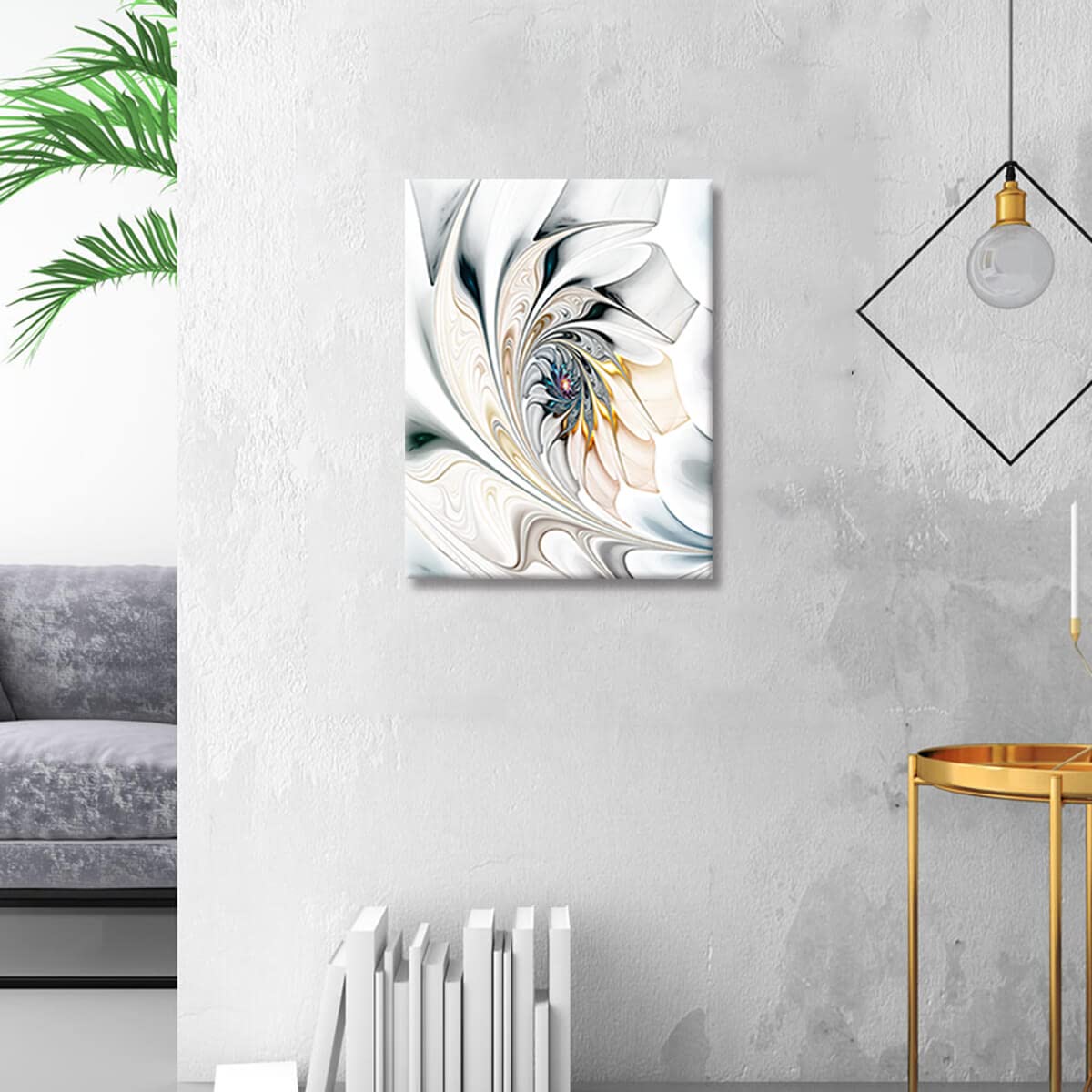 Bathroom Decor Wall Art - Modern Abstract Canvas Art Wall Decor Silver Decorations Abstract Artwork Wrapped 12x16inch