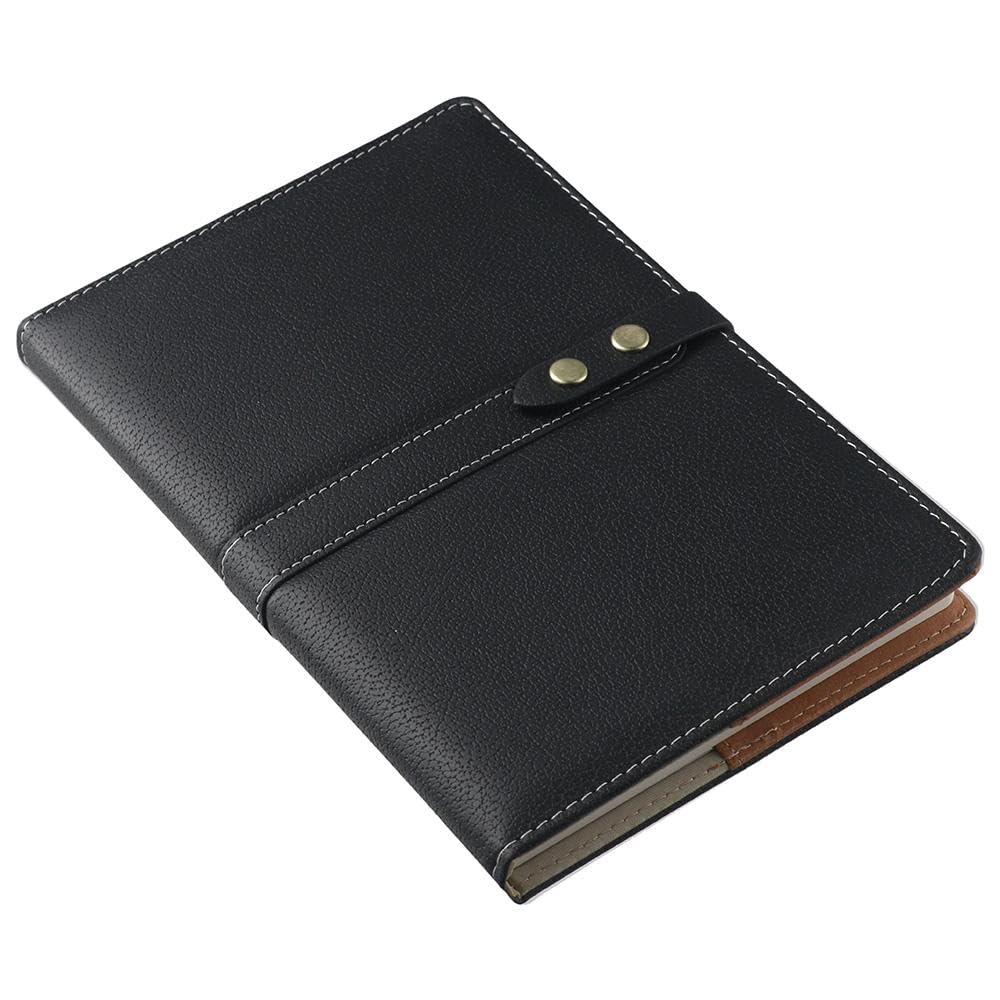 GetCoupon A5 Notepad Set Gift Box Business Notebook, With Pen Diary Ledger Gift Soft Faux Leather Hardcover(Black)