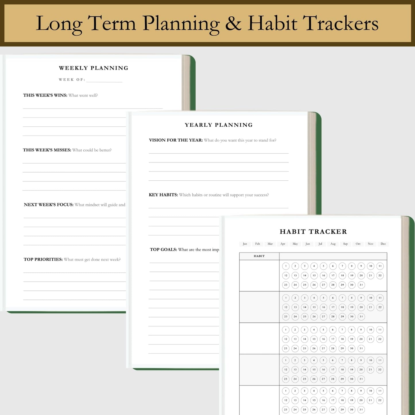 Time Blocking and ADHD Planner by Refine Days. 180 Undated Pages, To Do List, Hourly Schedule, Daily and Monthly Agenda. Time Management & Productivity Notebook. A5 (Green)