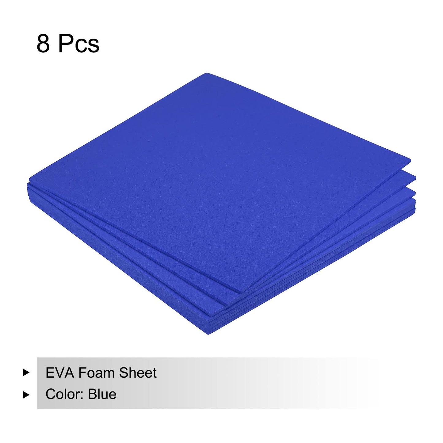 MECCANIXITY EVA Foam Sheets Blue 9.8 Inch x 9.8 Inch 3mm Thick Crafts Foam Sheets for Costumes, Arts and Crafts Projects Pack of 8
