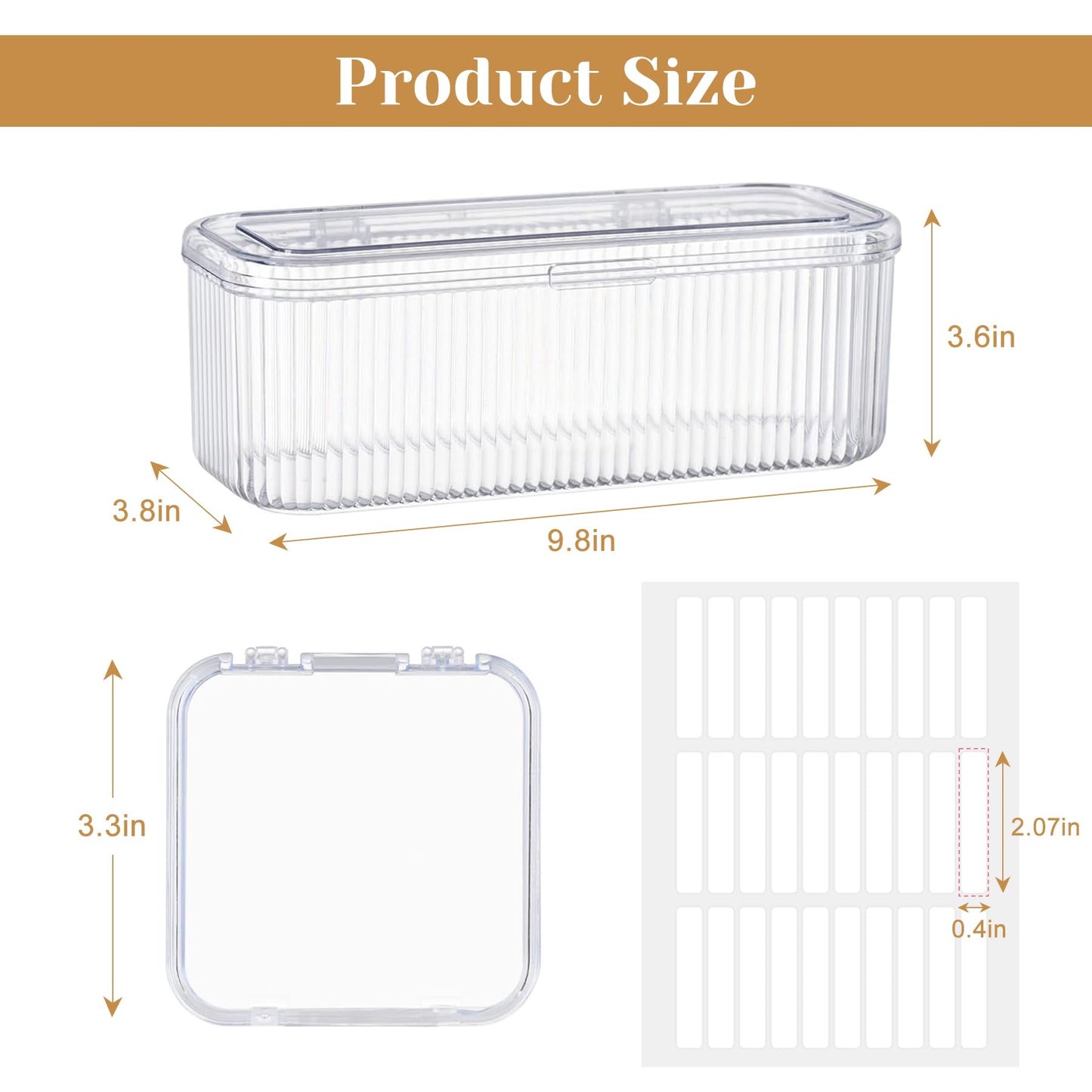 Press on Nail Storage Box,8 PCS Double Layer Press on Nail Case and 1 Big Storage Box with 60 Pcs Double Sided Adhesive Tape,Clear Acrylic Press On Nail Packaging Organizer for Fake Nail Display Salon