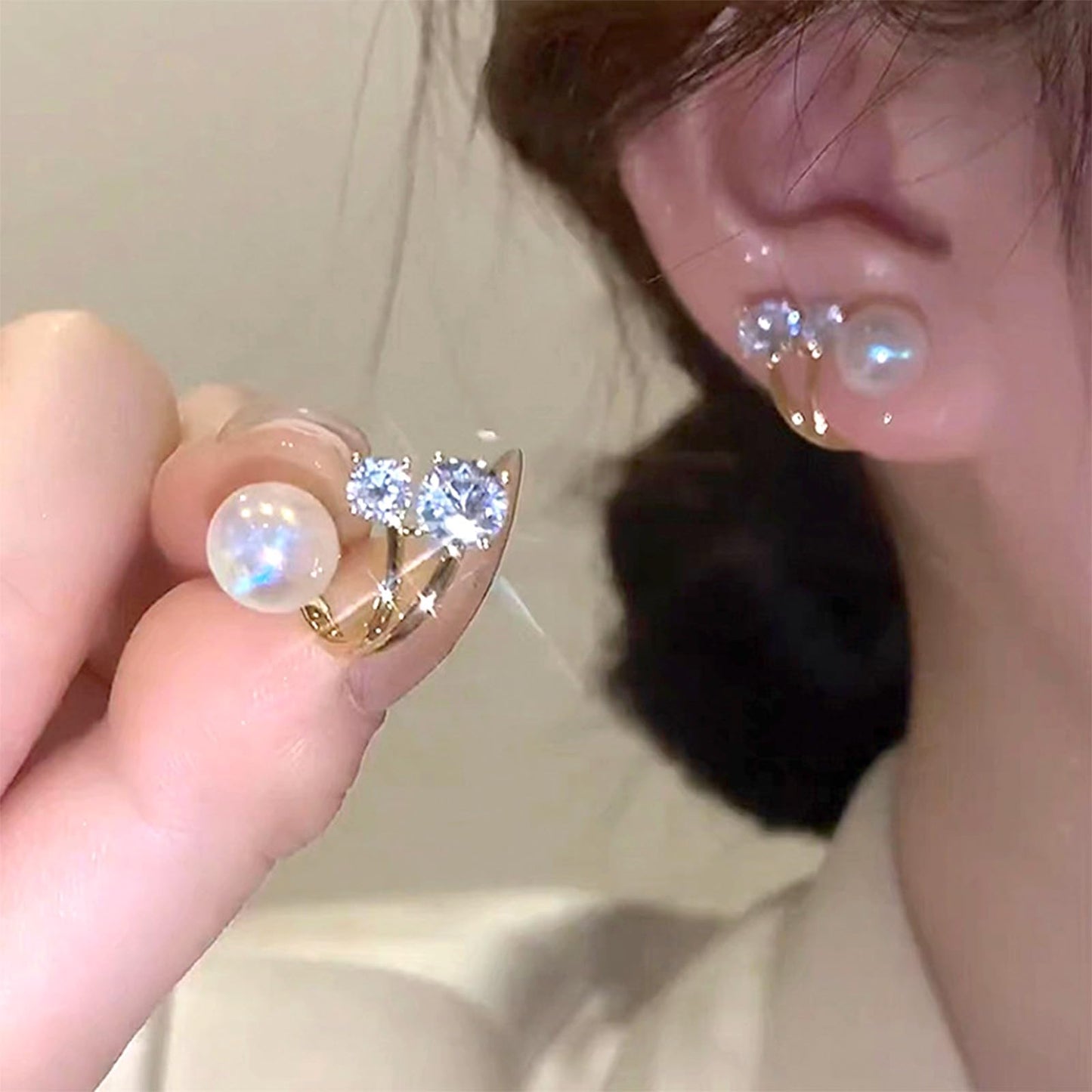 Lymphatic Earrings for Women Silver Zircon Hoop Huggie Earrings Dainty Fashion Jewelry Gifts
