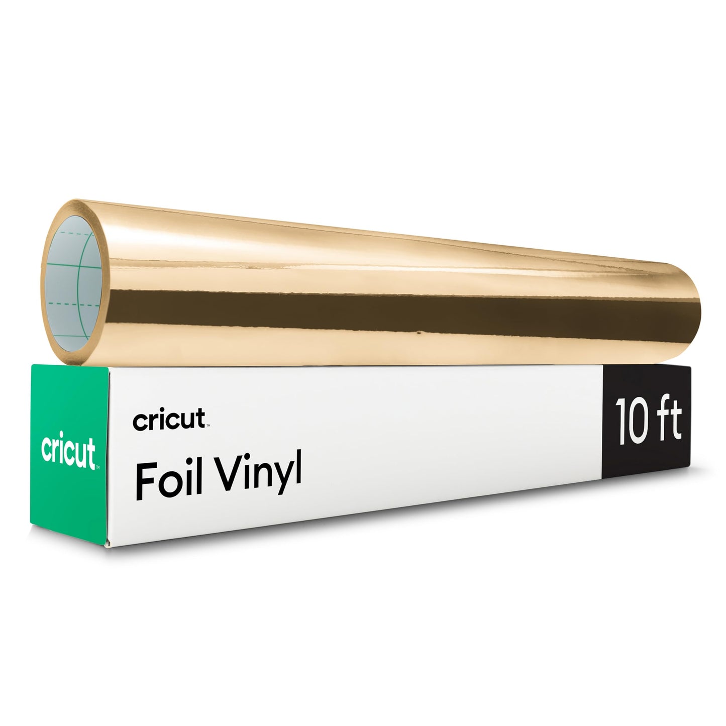 Cricut® Foil Vinyl - Gold - 12 in x 10 ft - DIY Personalized Decals, Labels, & More - Metallic Finish - Long Lasting - Optimized Cutting Machines