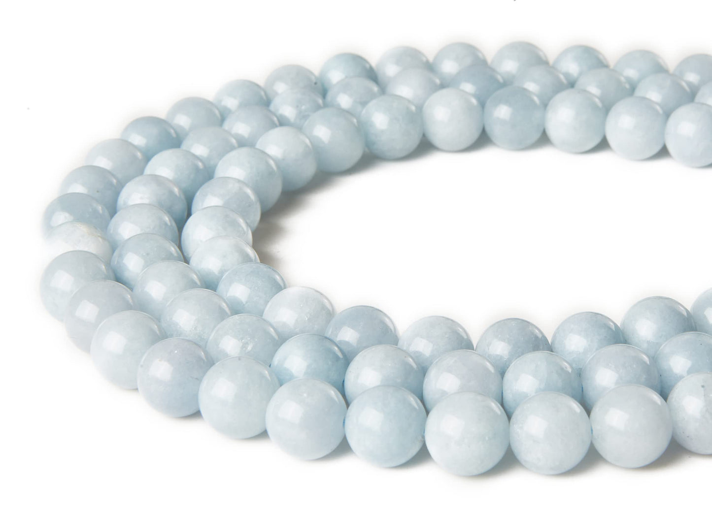 100pcs 8mm Aquamarine Beads Natural Gemstone Beads Round Loose Beads for Jewelry Making