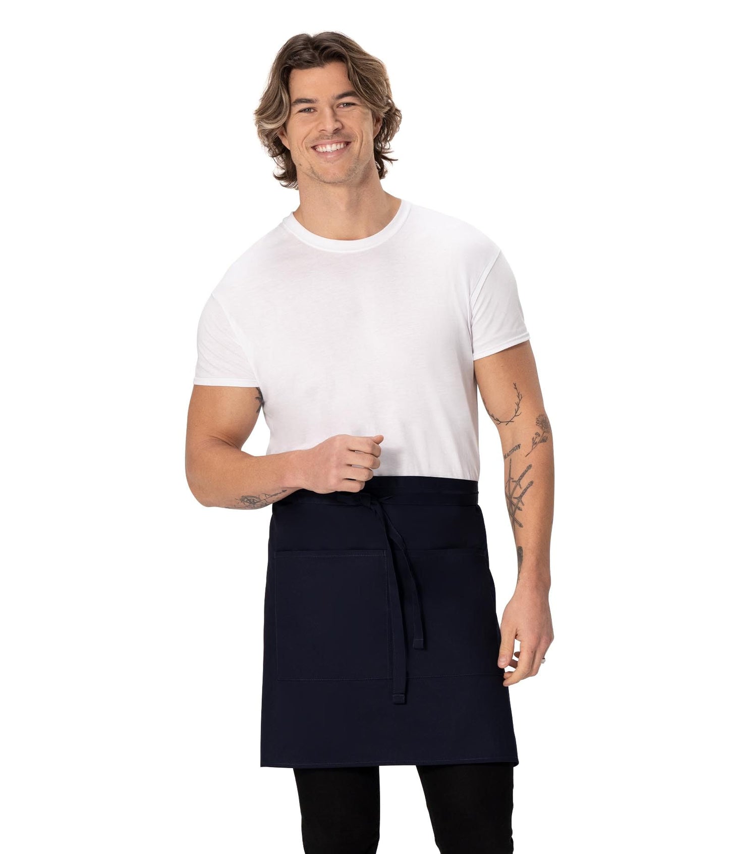 Chef Works Unisex Half Bistro Server Apron, Navy, One Size