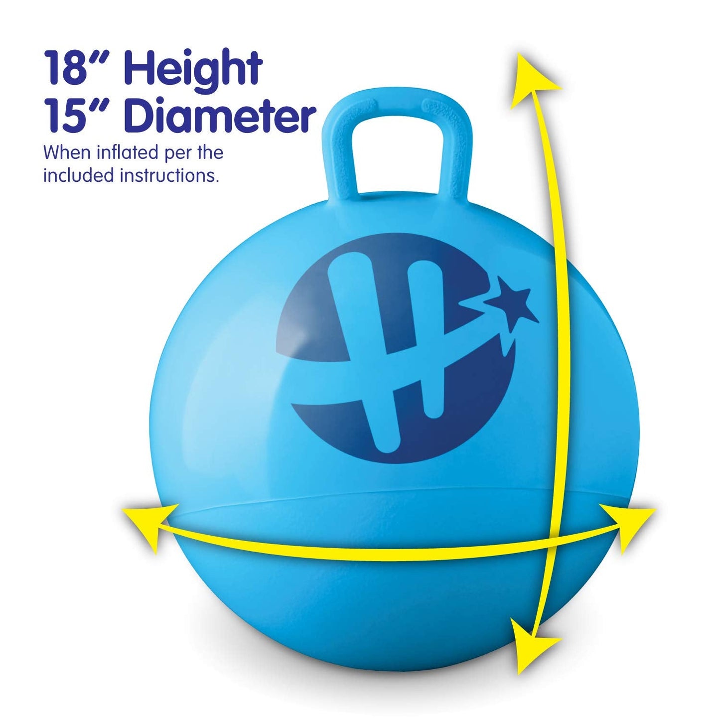 Hedstrom Bluey Hopper Ball, Jumping Ball for Kids, 15 inch (55-7553)