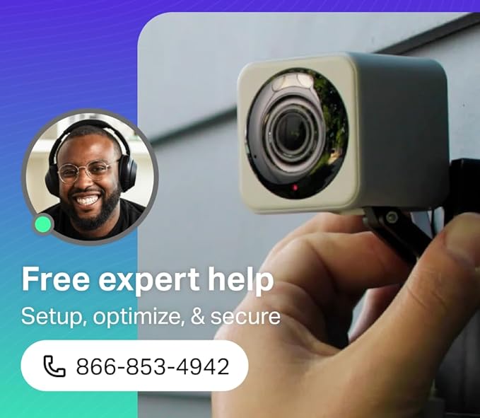 WYZE Cam v4 (Latest Model), 2.5K AI Security Camera, Indoor/Outdoor Cameras for Home Security, Baby Monitor & Pet Camera, Vibrant Color Night Vision, No Subscription Required, Free Expert Help
