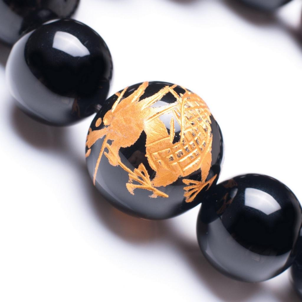 16mm Yellow Tiger Eye Stone Dragon Pattern Bold Wrist Bracelets, Natural Lava Rock Black Beads Elegant Design Bracelets for Men, Charming Crystal Black Men's Bracelet Beads Set for Layered Looks