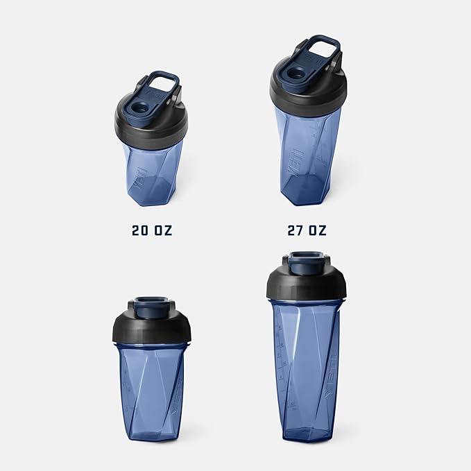 YETI Yonder Helimix Vortex Blender Shaker Bottle Holds up to 27oz | No Blending Ball or Whisk | USA Made | Portable Pre Workout Whey Protein Drink Shaker Cup | Dishwasher Safe, Charcoal