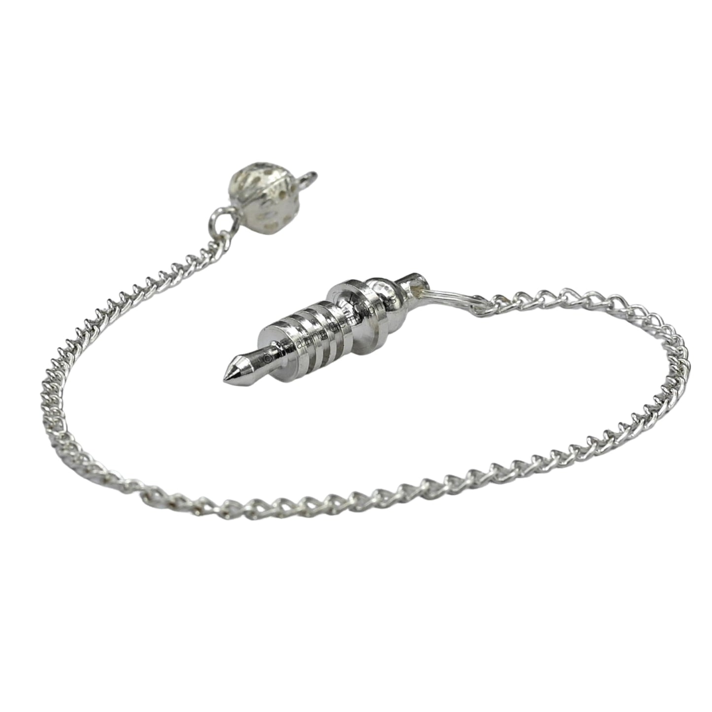 Amazing Gemstone Healing Metal Pendulums for Divination, Silver Double ISIS 4 Ring with Plate Steel Copper Pendulum High Energy Pendulo de Bronce Pendulos de Mesa MP96