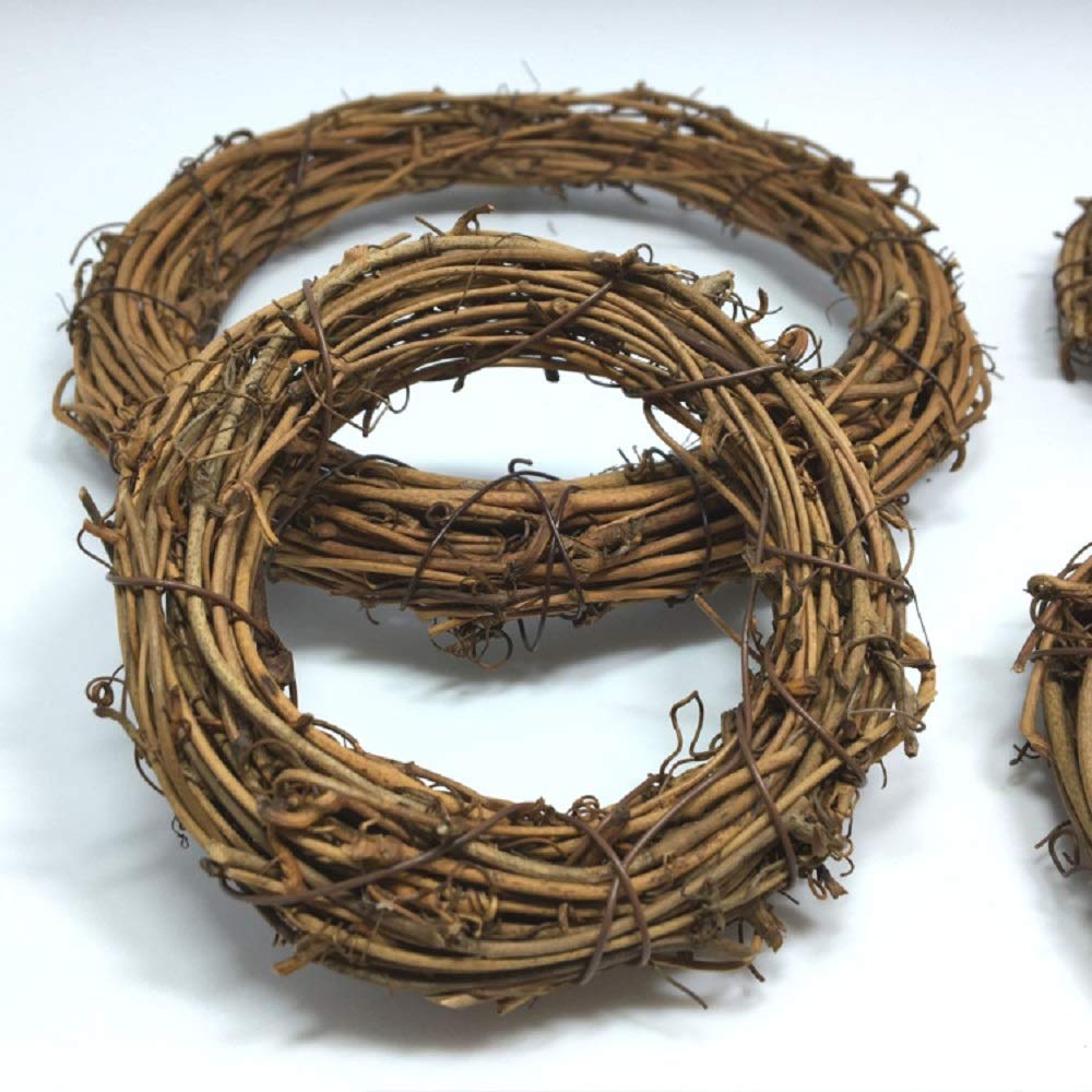 Natural Grapevine Wreath Ring - DIY Craft Vines Base Roll for Rustic Summer Fall Christmas Wreath Door Garland Home Wedding Party Decor Gift Hanging Decor Supplies, 12inch