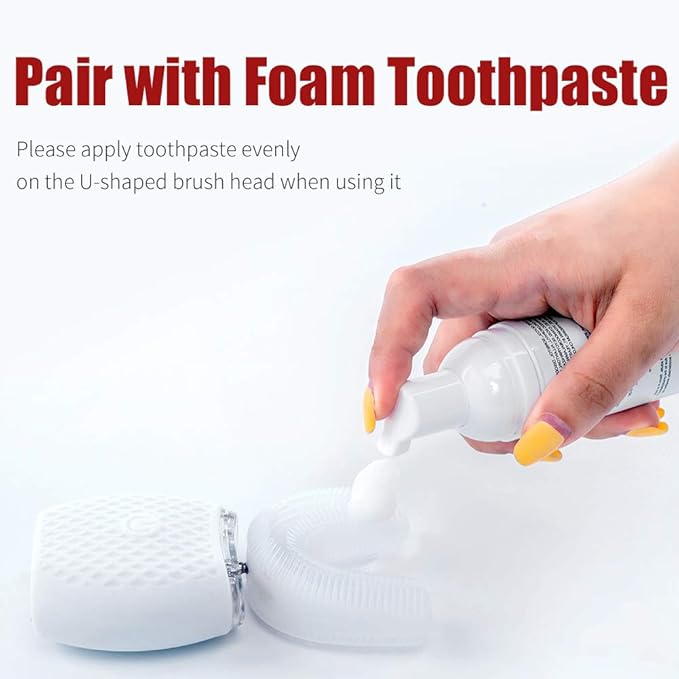 Ultrasonic Toothbrush for Adults - Automatic Electric Toothbrush with Soft Bristles Rechargeable Portable Waterproof Design 30s Timer, Wireless Charging Dual-Use for Travel & Home (White)