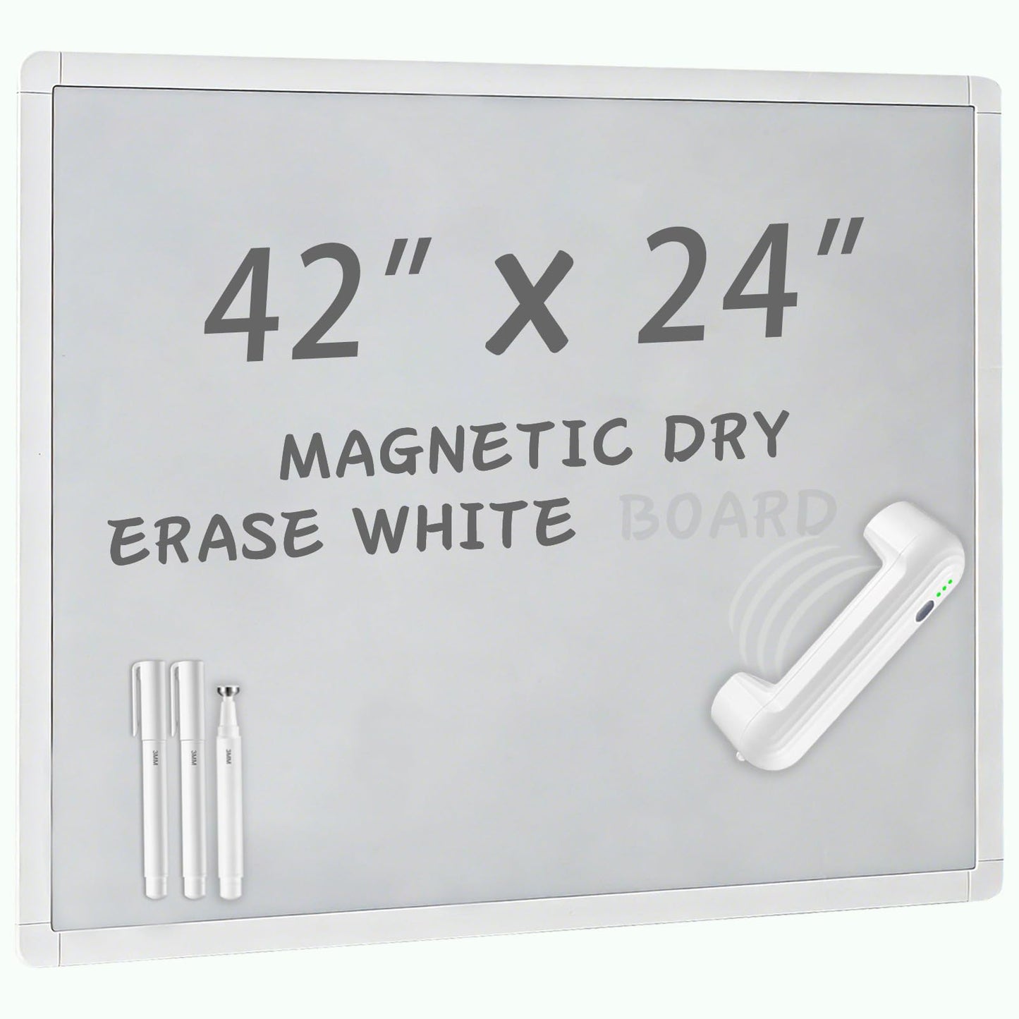UNCLE BOARD 42 inch x 24 inch Magnetic Whiteboard for Wall – Nano Capsule Surface, Smooth Writing & Easy Erasing, Aluminum Frame, Hanging for Office School Home. Planning Drawing Memo Teaching.