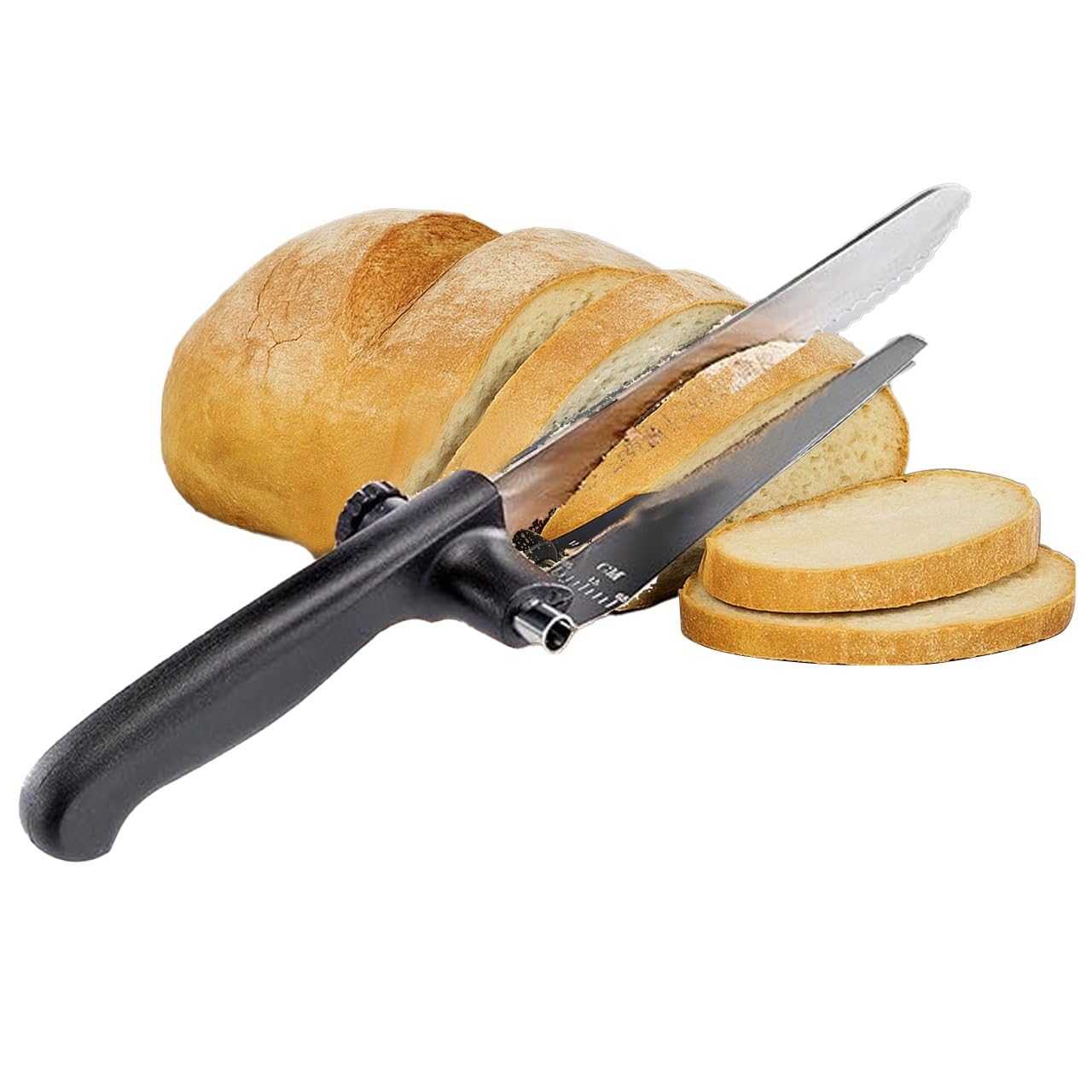 accuStation Bread Slicer for Homemade Bread, Sourdough Baking Supplies, Cake Knife, Sour Dough tools, Lame, Scoring Tool, Serrated Knives, Accessories for Sourdough Rounds, Adjustable Slicing Guide.
