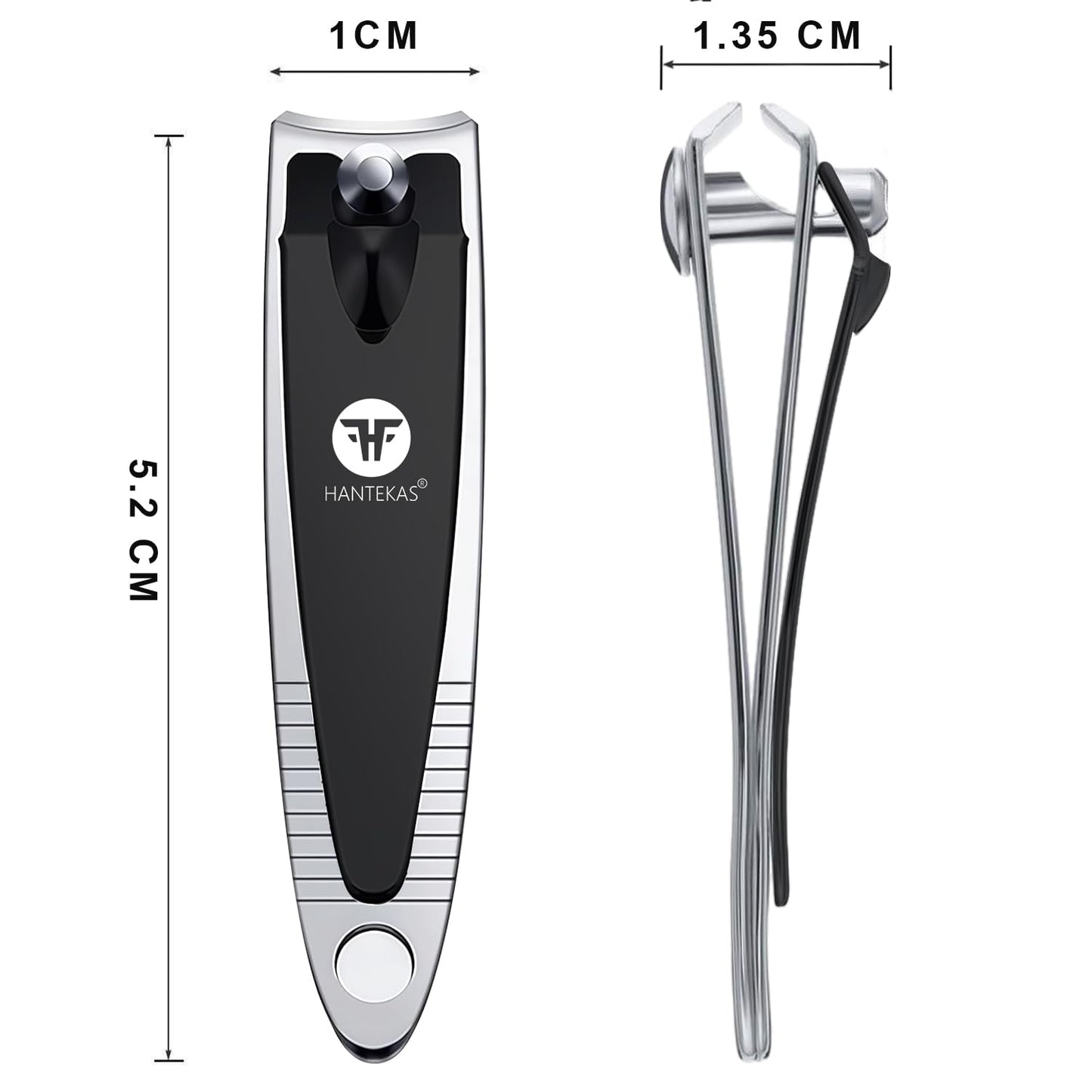 HANTEKAS 30 Pieces Fingernail Nail Clipper Bulk Blak Sliver Portable Toenail Clippers Cutter Set