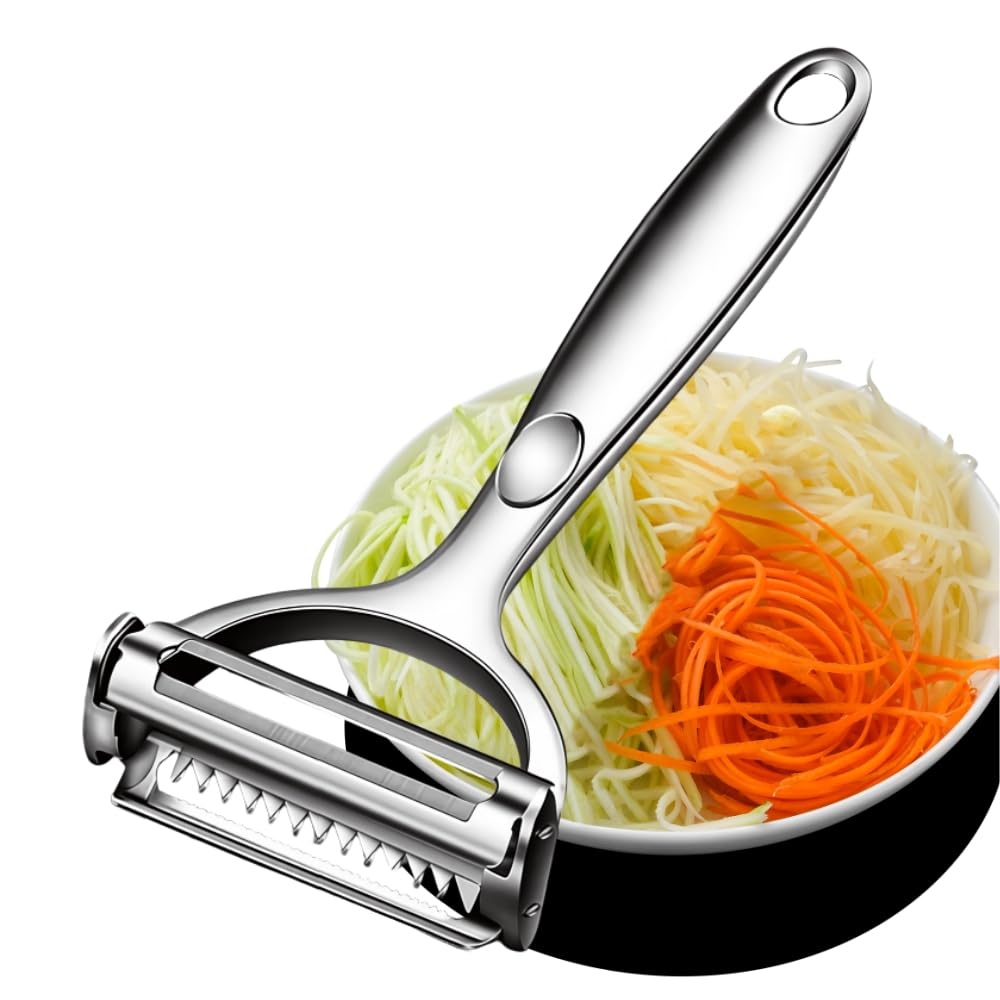 Huakai Multifunction Vegetable Peeler Julienne Peeler for Kitchen (2-in-1 peeler)