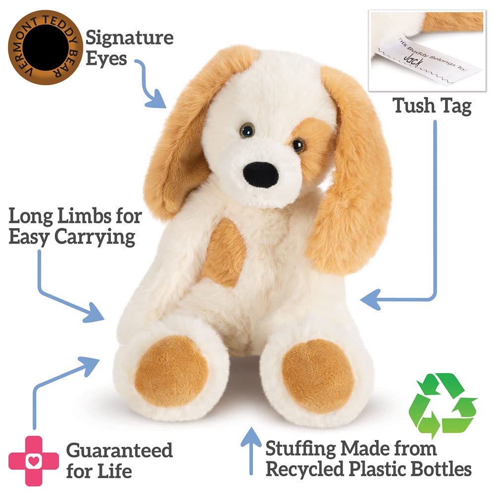 Vermont Teddy Bear Dog Plush - Dog Stuffed Animal, Buddy, 12 Inch