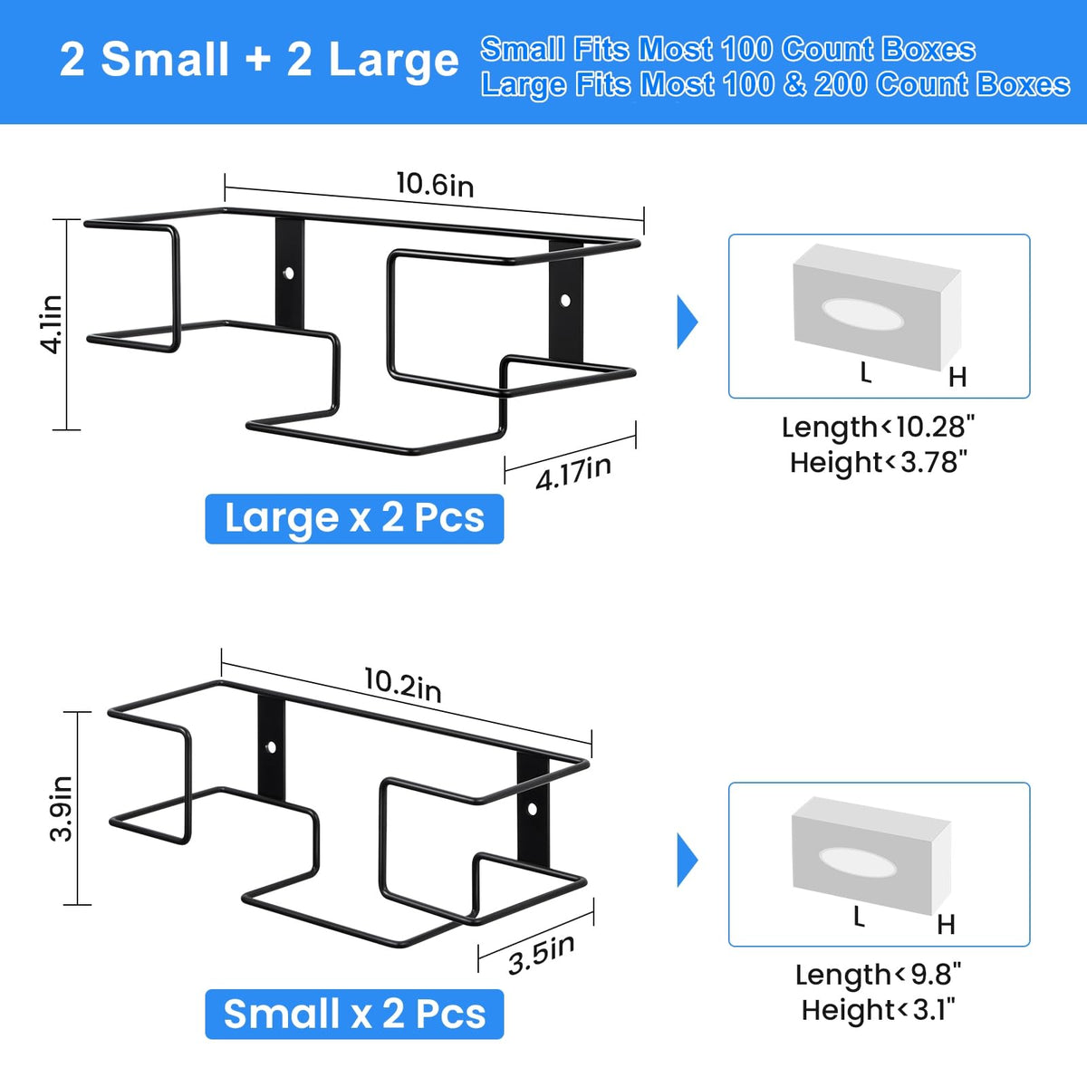 Glove Box Holder Wall Mount Dispenser