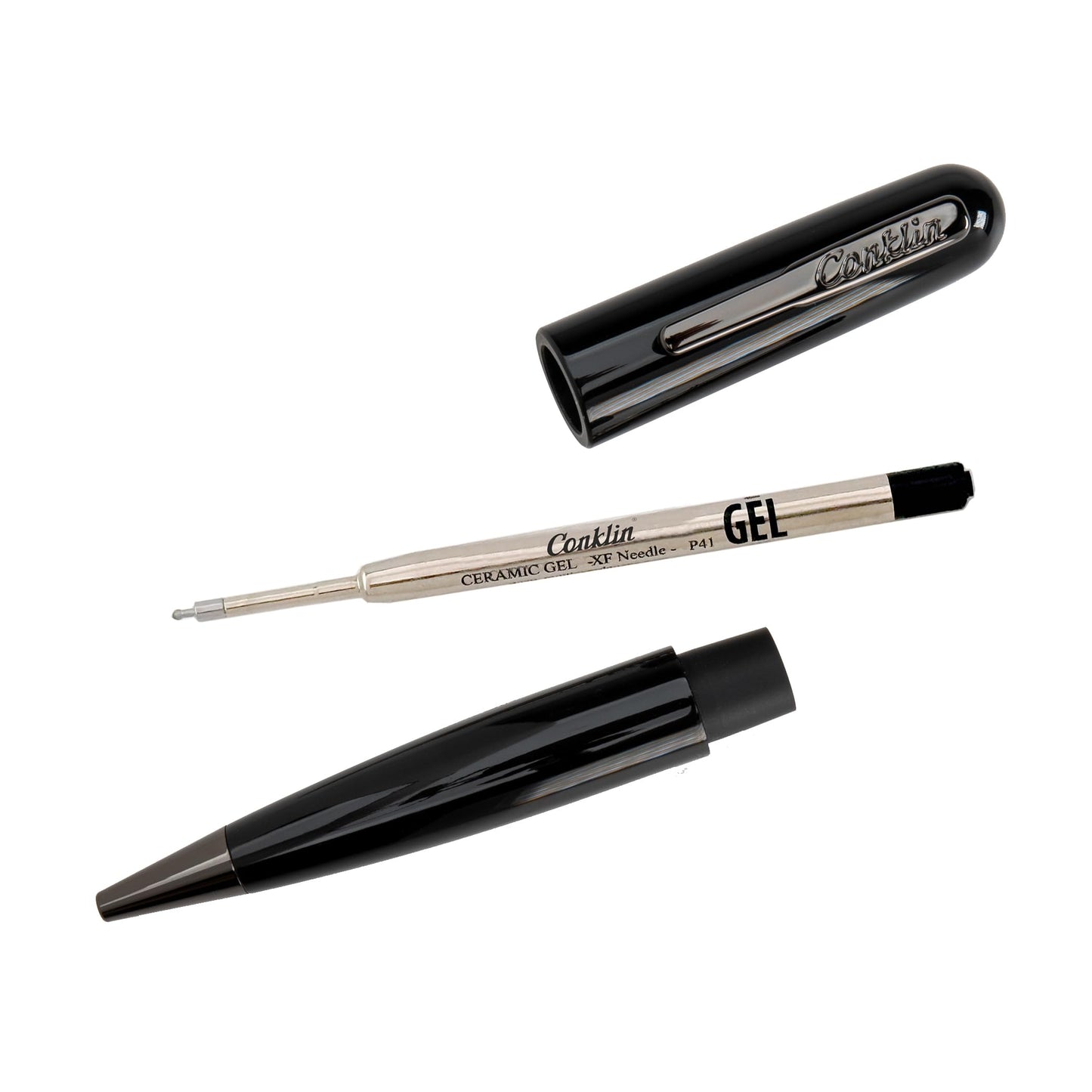 Conklin All American Gel Pen Raven Black | Luxury Gel Pen with Refillable Ink | Bold Design, Smooth Writing, Premium Quality