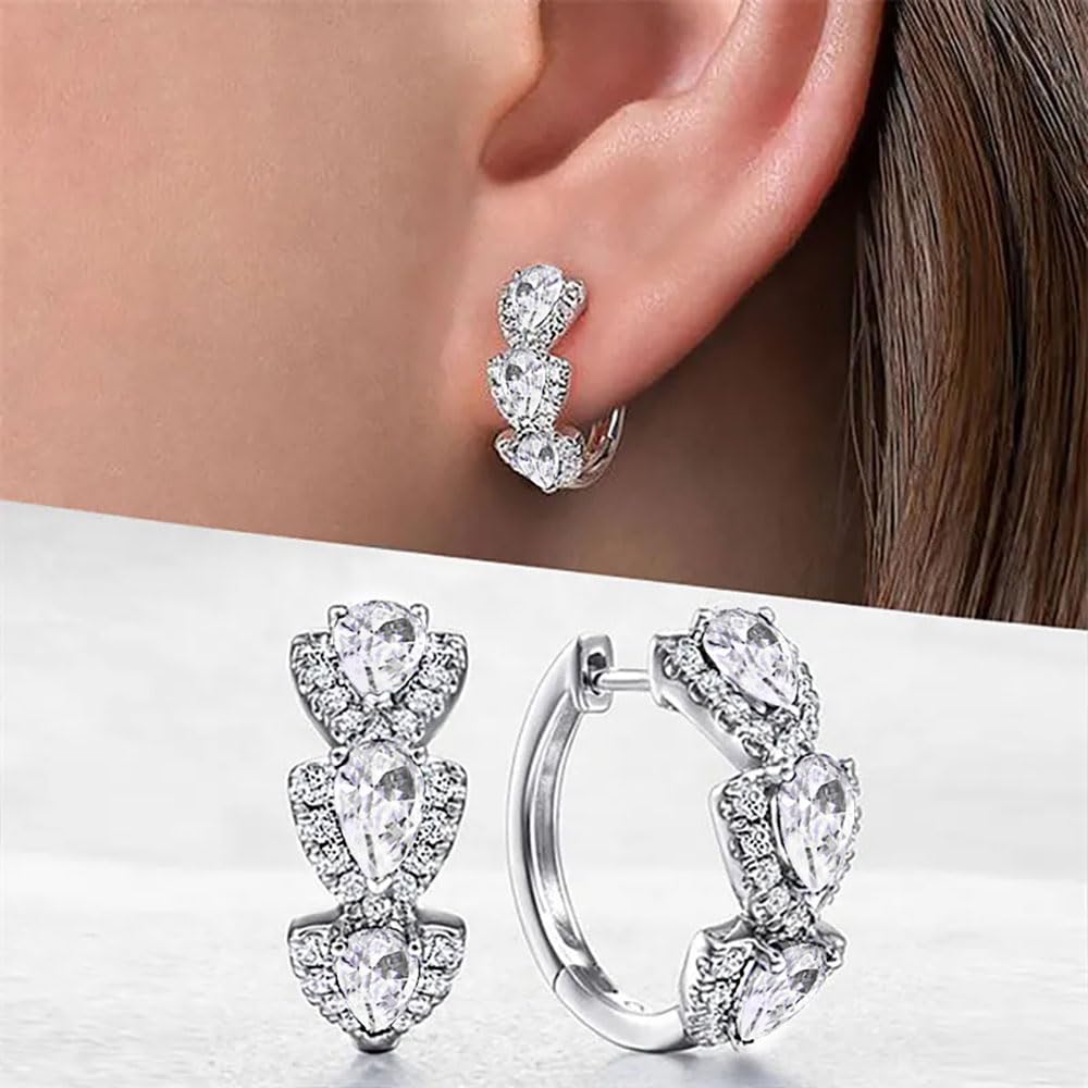 Histone Lymphatic Earring For Women, Lovefinity™ Honorable Joy Halolux Lymphvity Magnetotherapy Germanium Earrings Hoop Jewelry Gifts (Hoop-Silver)