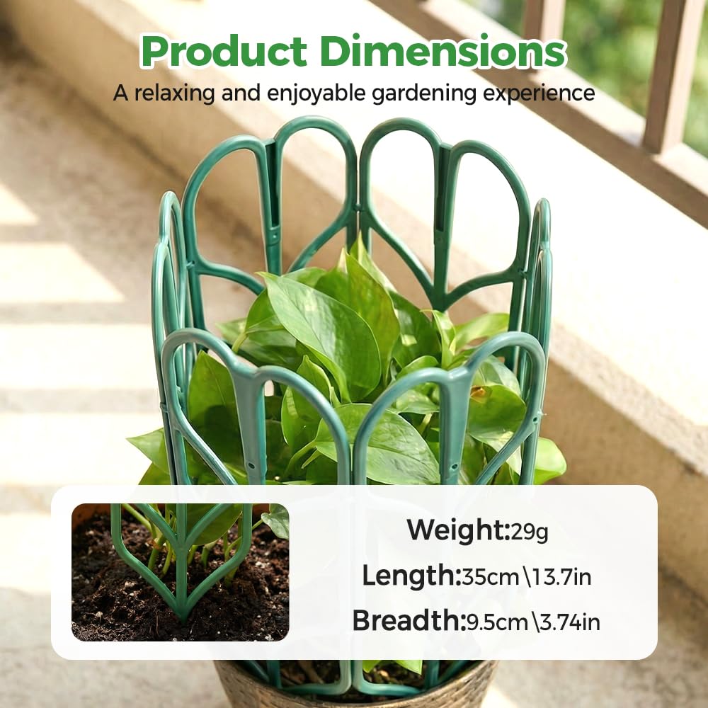 Plant Trellis for Climbing Plants, Indoor Outdoor Plastic Garden Trellis, Adjustable Potted Plant Support for Pothos, Ivy, Hoya, Monstera & Flower Vines (3PCS)