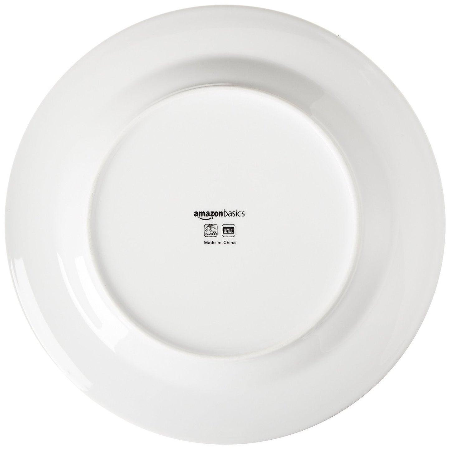 Amazon Basics Porcelain Dinnerware Set, Microwave and Dishwasher Safe, Service for 6, 18-Piece, Plates, Bowls, White