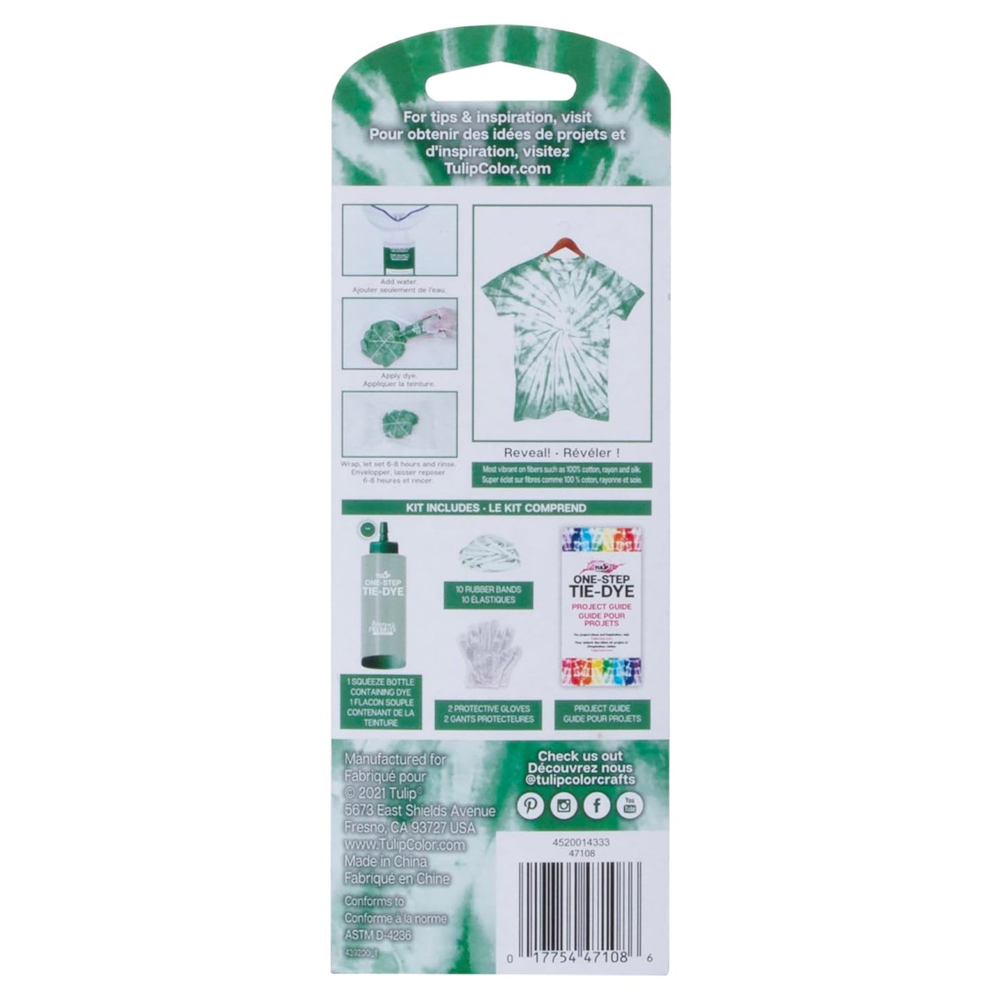 Tulip One-Step Tie-Dye Kit, Vibrant Colors for Fabric 4 fl oz, Sage