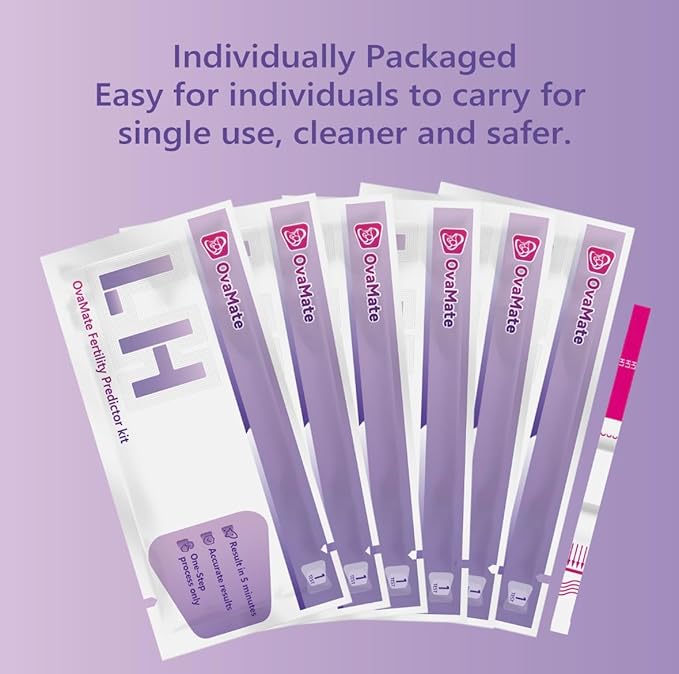 Ovulation Test Strips, Ovulation Predictor Kit,Women Fertility Tracking and Pregnancy Planning Kit with Free Ovulation Calculator iOS and Android APP-50 Tests