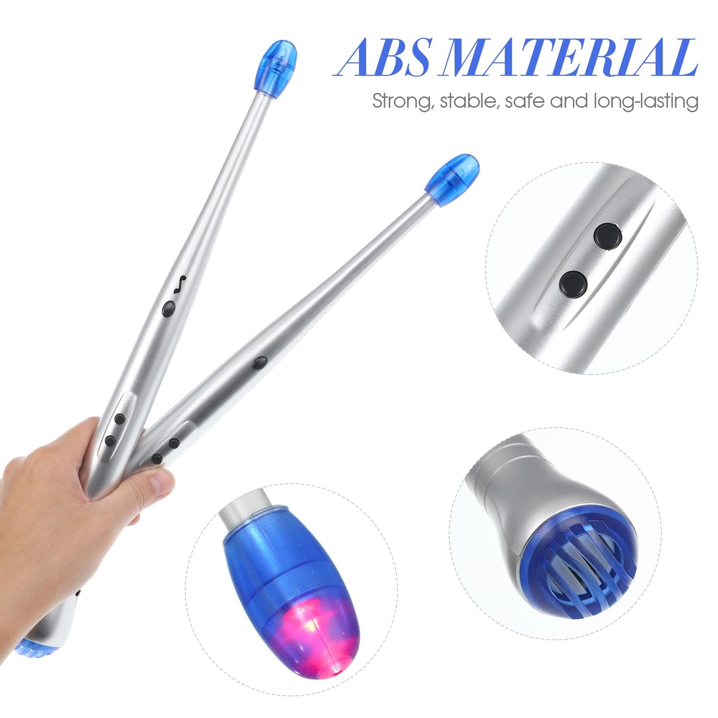 Pair Electronic Drumsticks Drum Sticks s for Electronic s Rhythm Toddler Toy Rhythm s for Kids Electric Toys Music Kit 5b